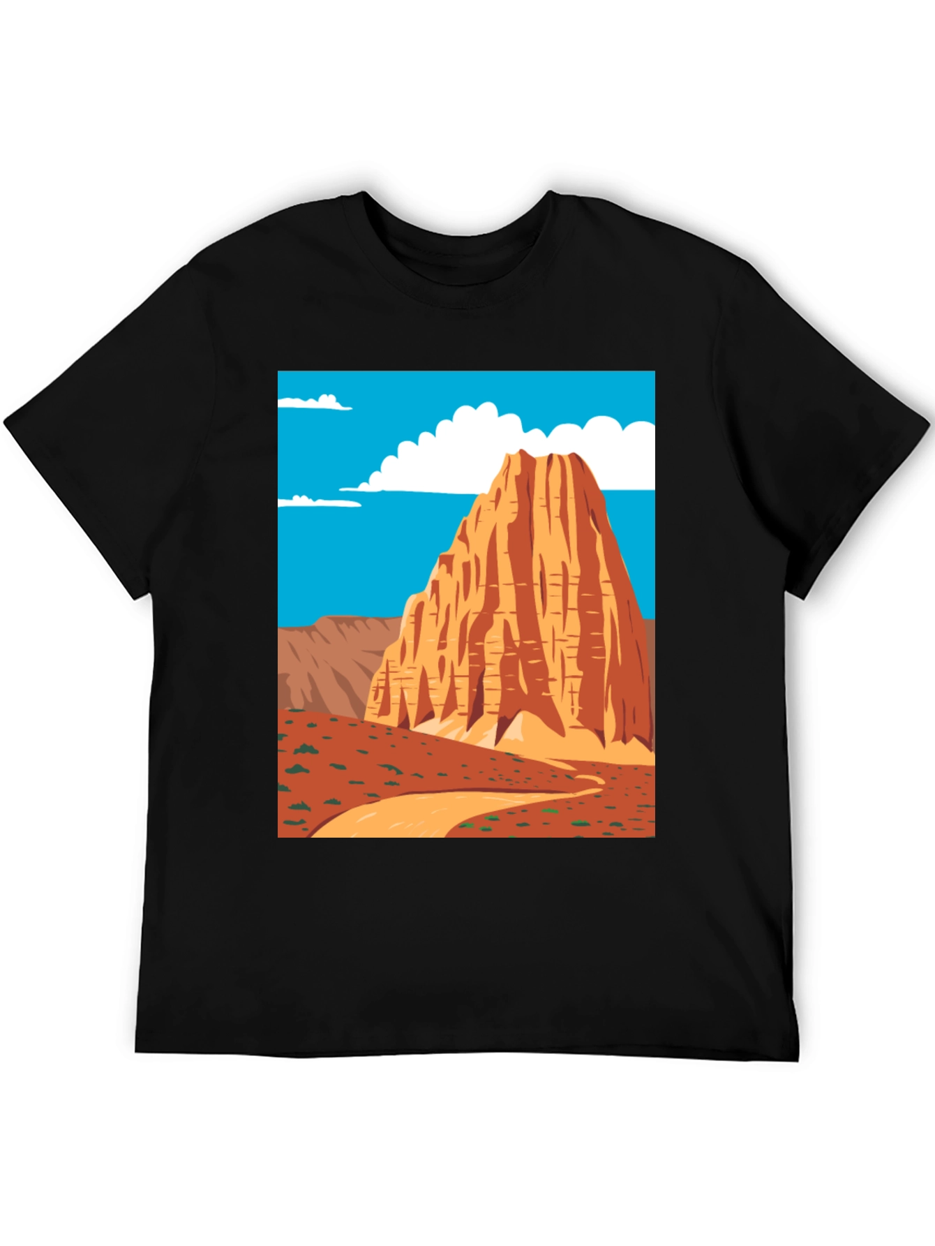 Desert Peak Graphic Tee - Black