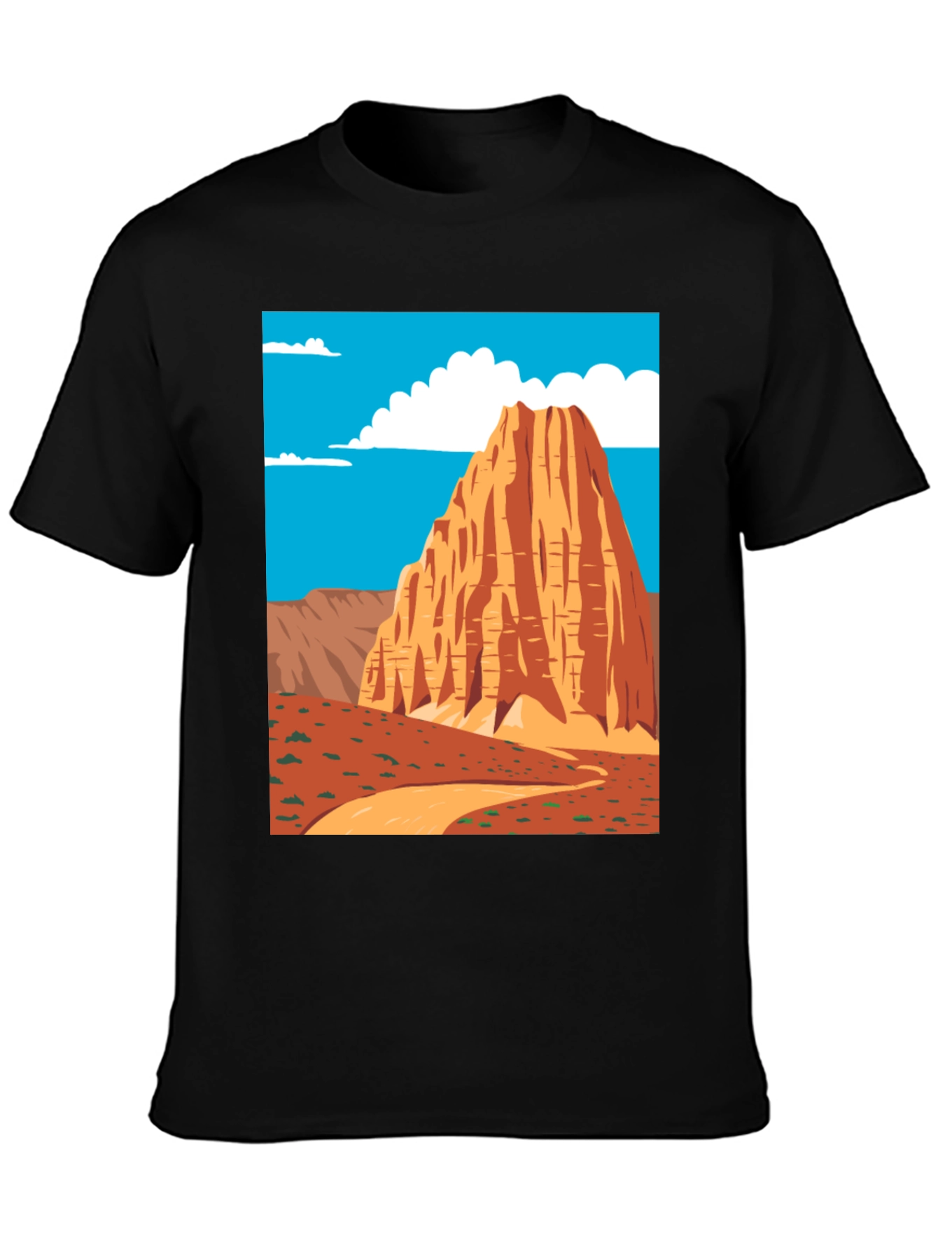 Desert Peak Graphic Tee - Black