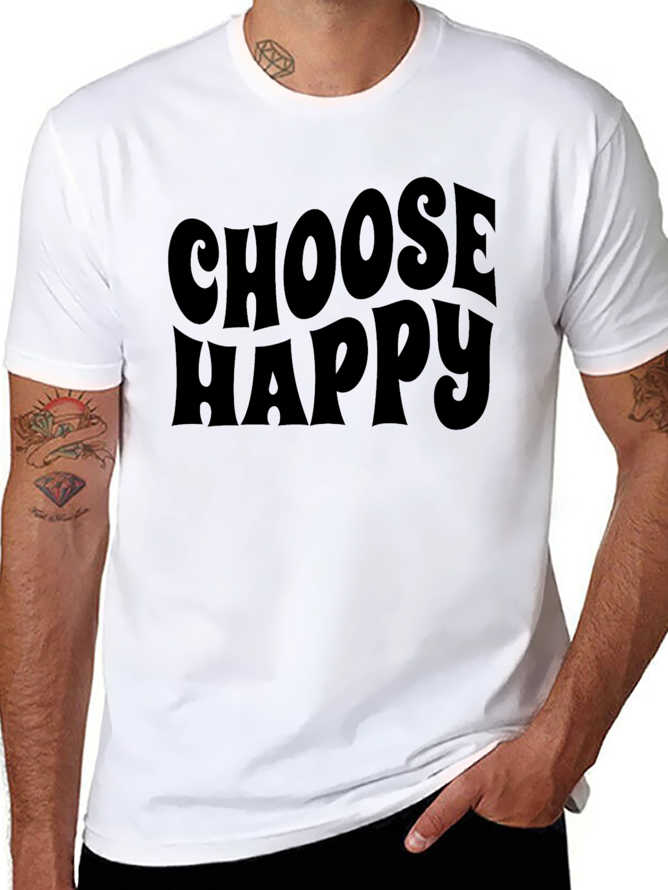 Choose Happy Black T-Shirt