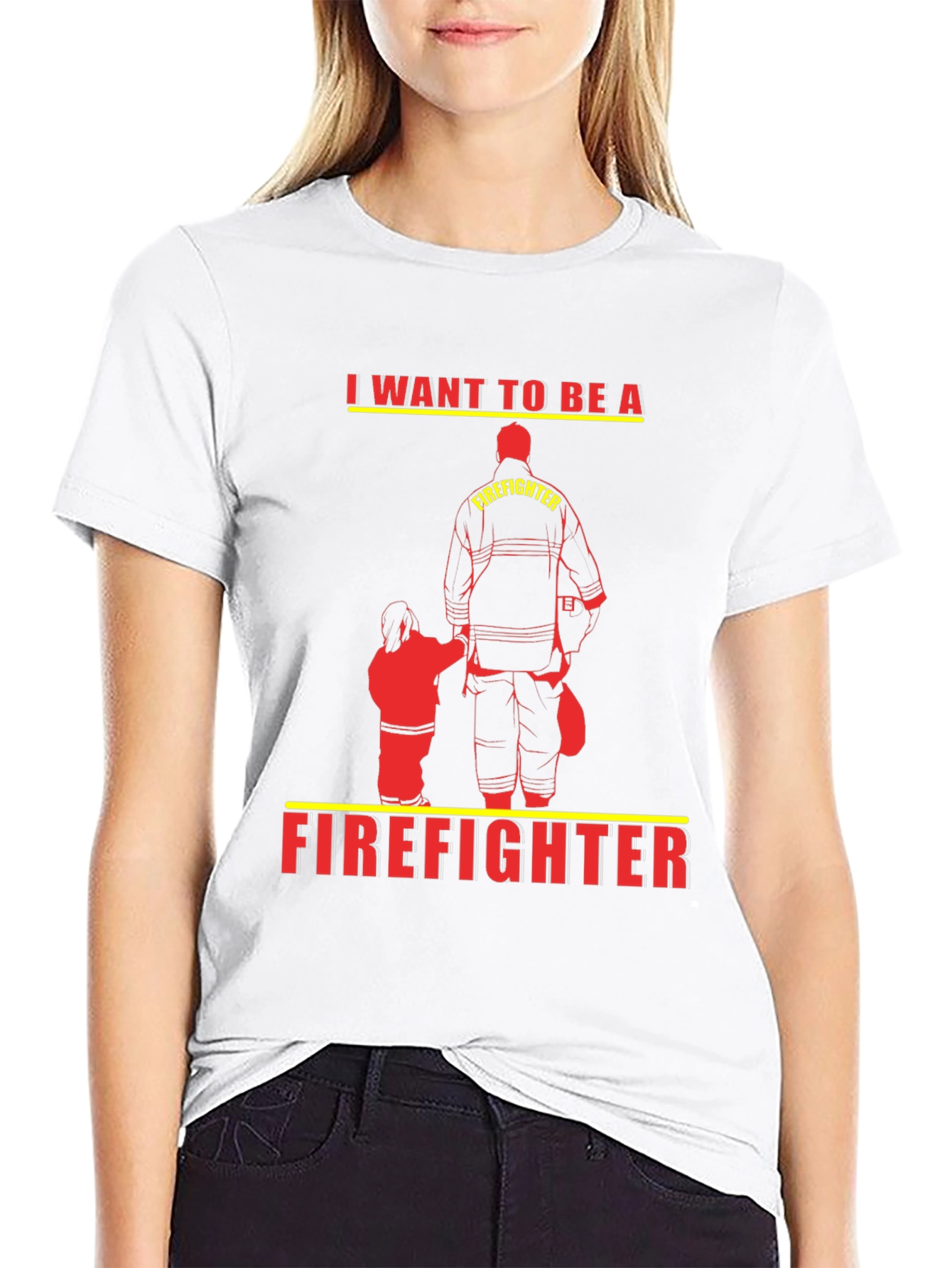Future Firefighter Tee - Black Cotton Graphic T-Shirt