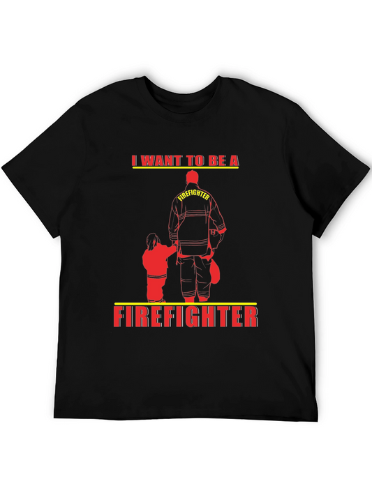 Future Firefighter Tee - Black Cotton Graphic T-Shirt