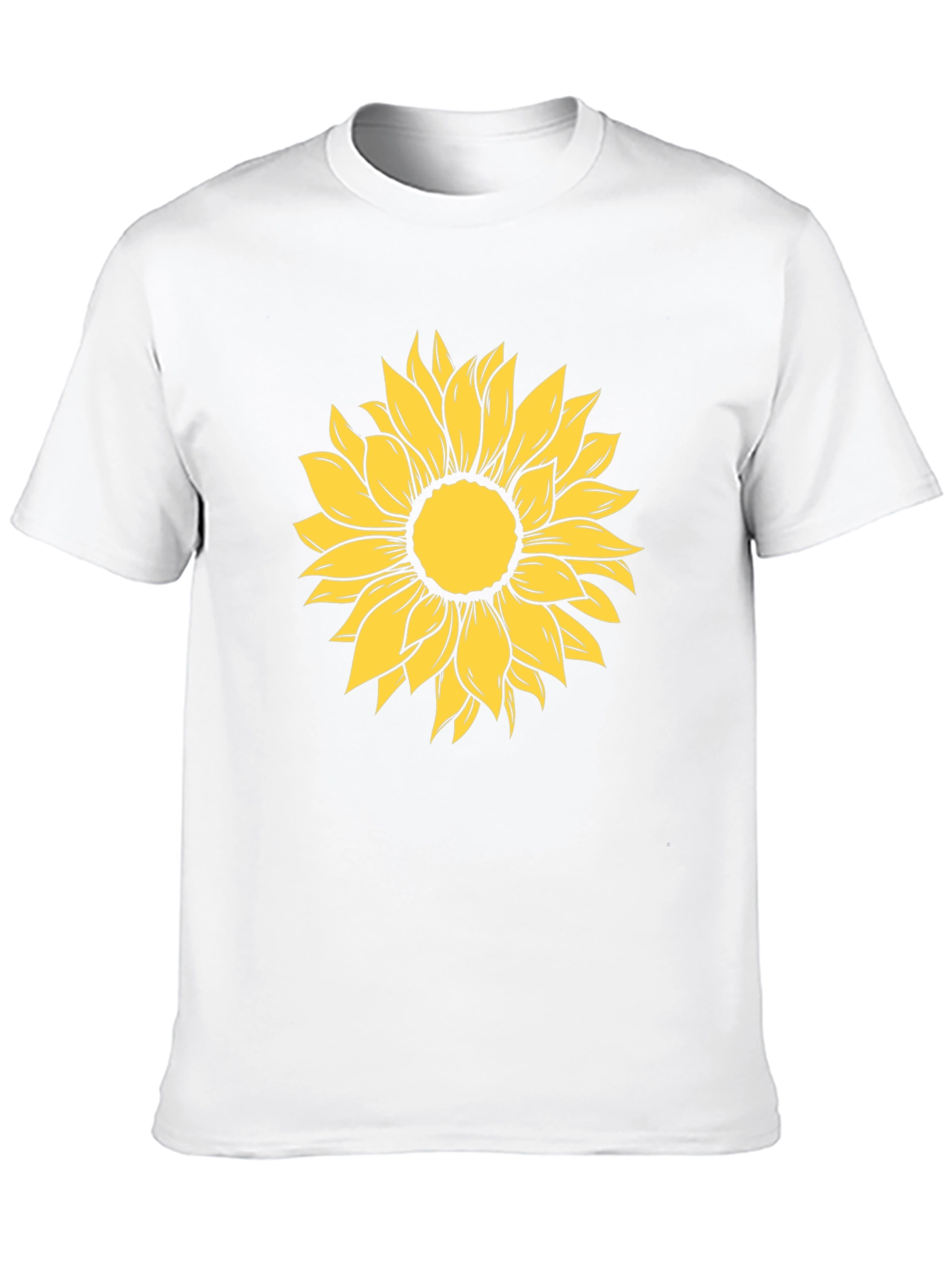 Sunflower Graphic Print Black T-Shirt