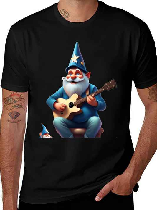 Wizard Gnome Guitarist Graphic Tee