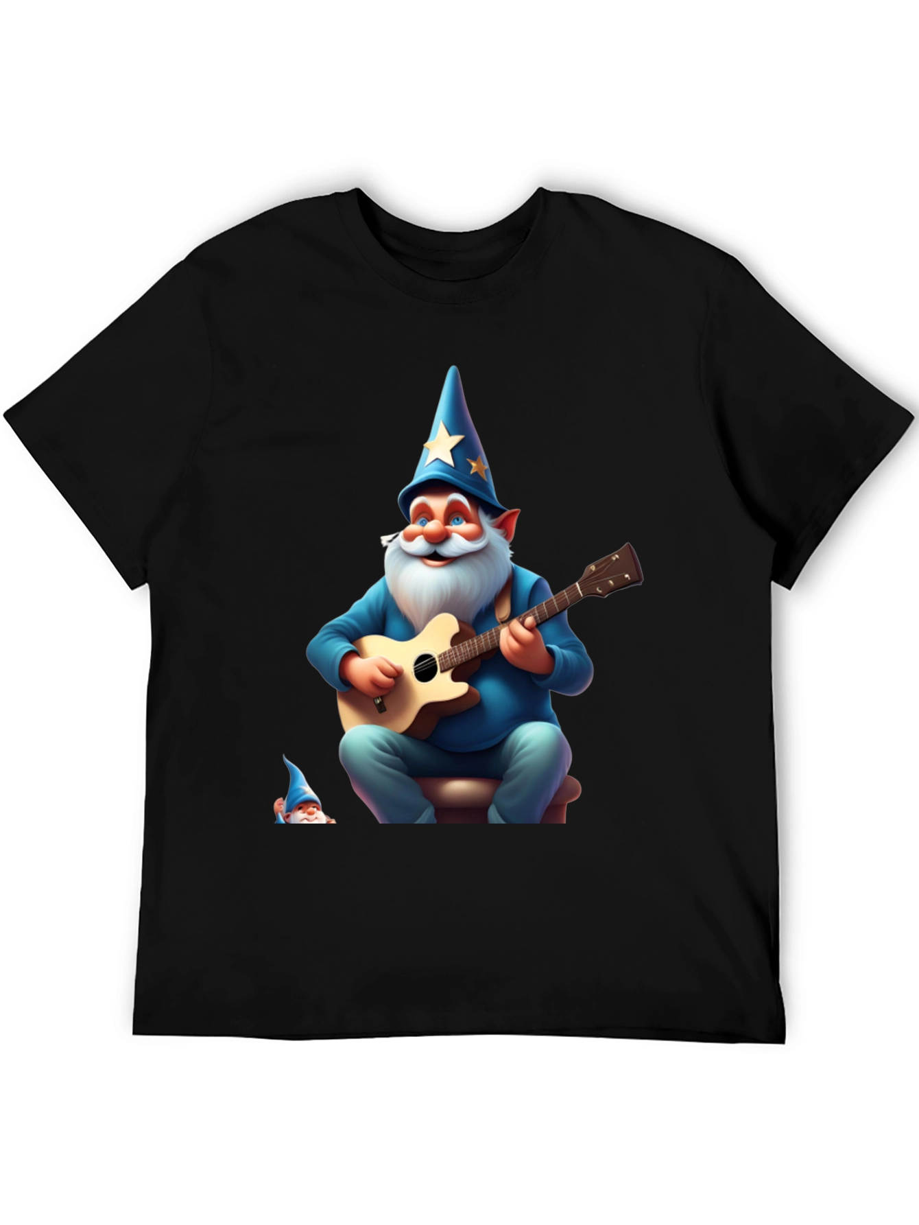 Wizard Gnome Guitarist Graphic Tee