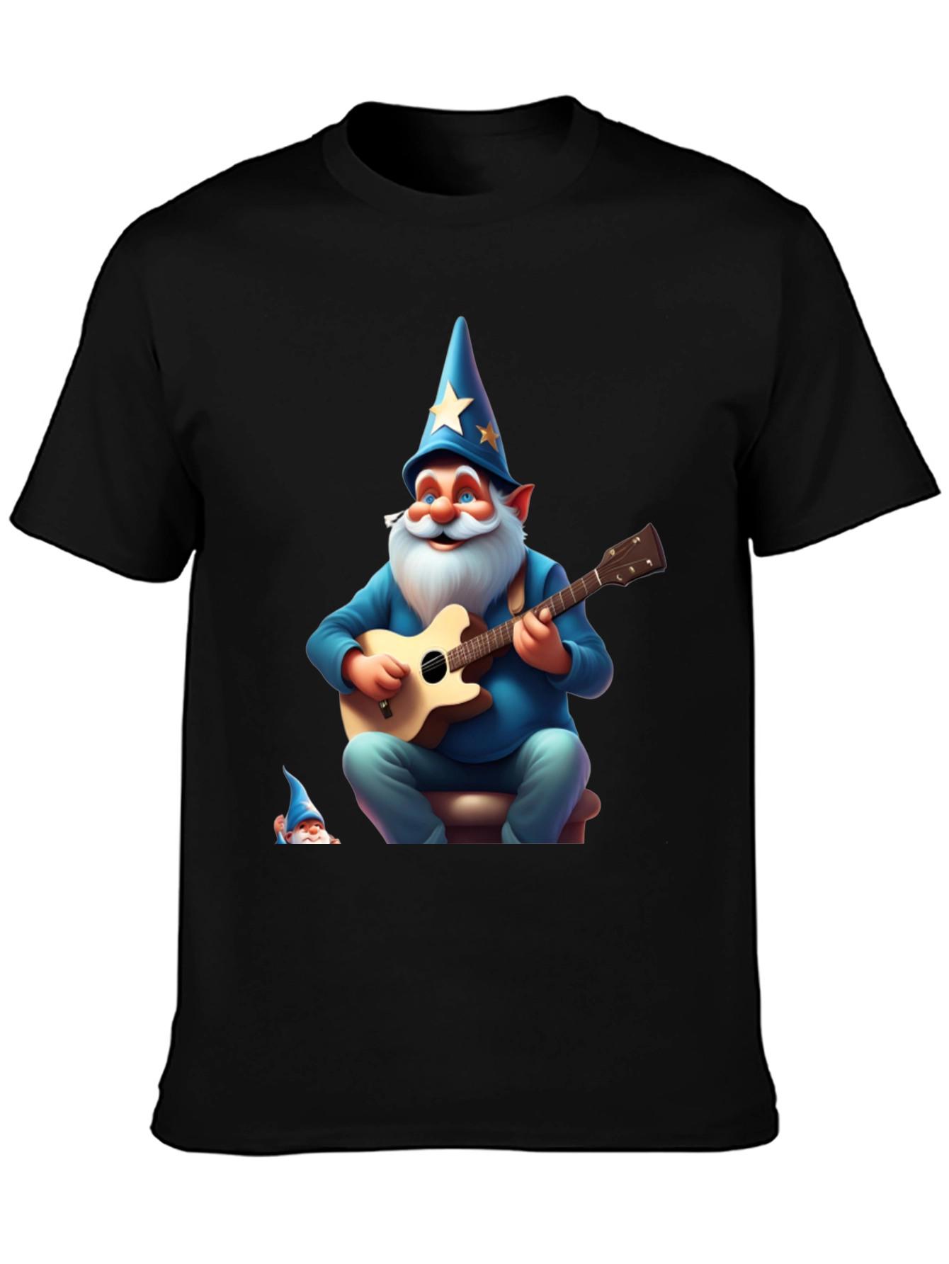 Wizard Gnome Guitarist Graphic Tee