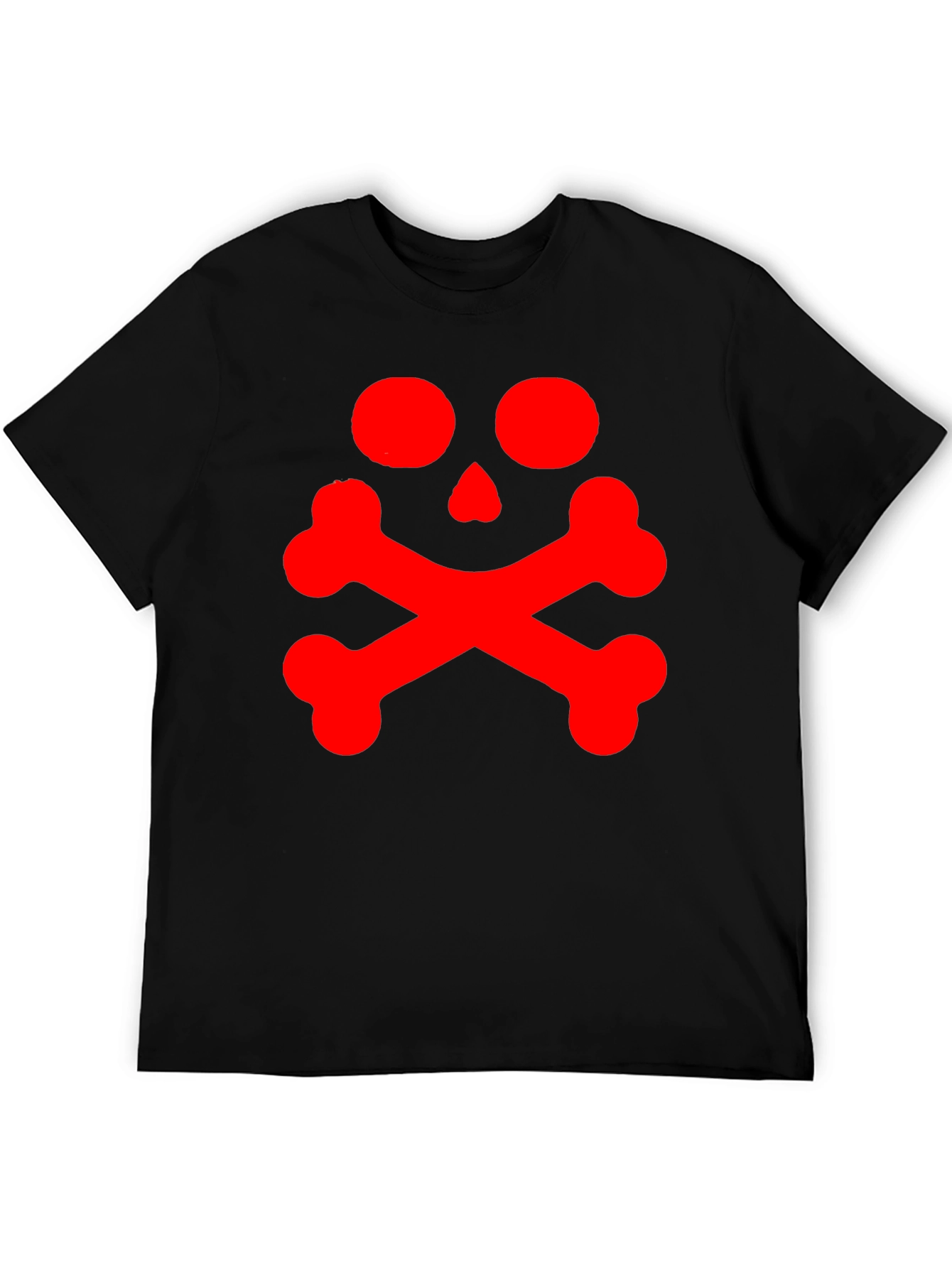 Skull & Crossbones Graphic Tee - Mens Black T-Shirt