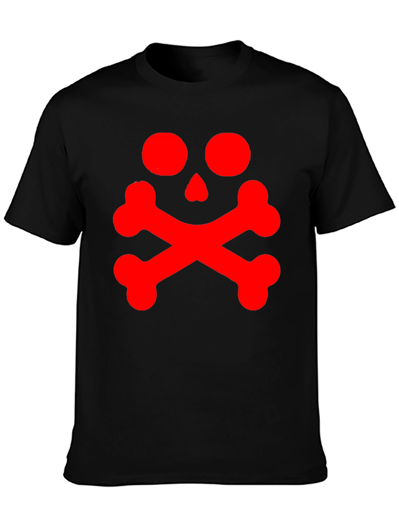 Skull & Crossbones Graphic Tee - Mens Black T-Shirt