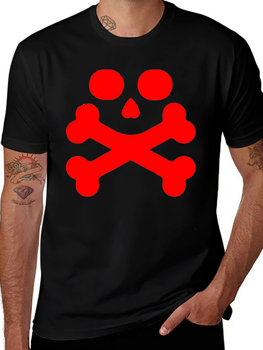 Skull & Crossbones Graphic Tee - Mens Black T-Shirt
