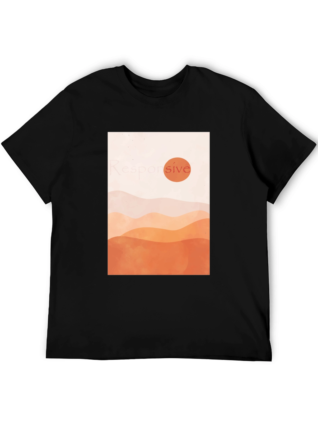 Minimalist Sunset Graphic T-Shirt