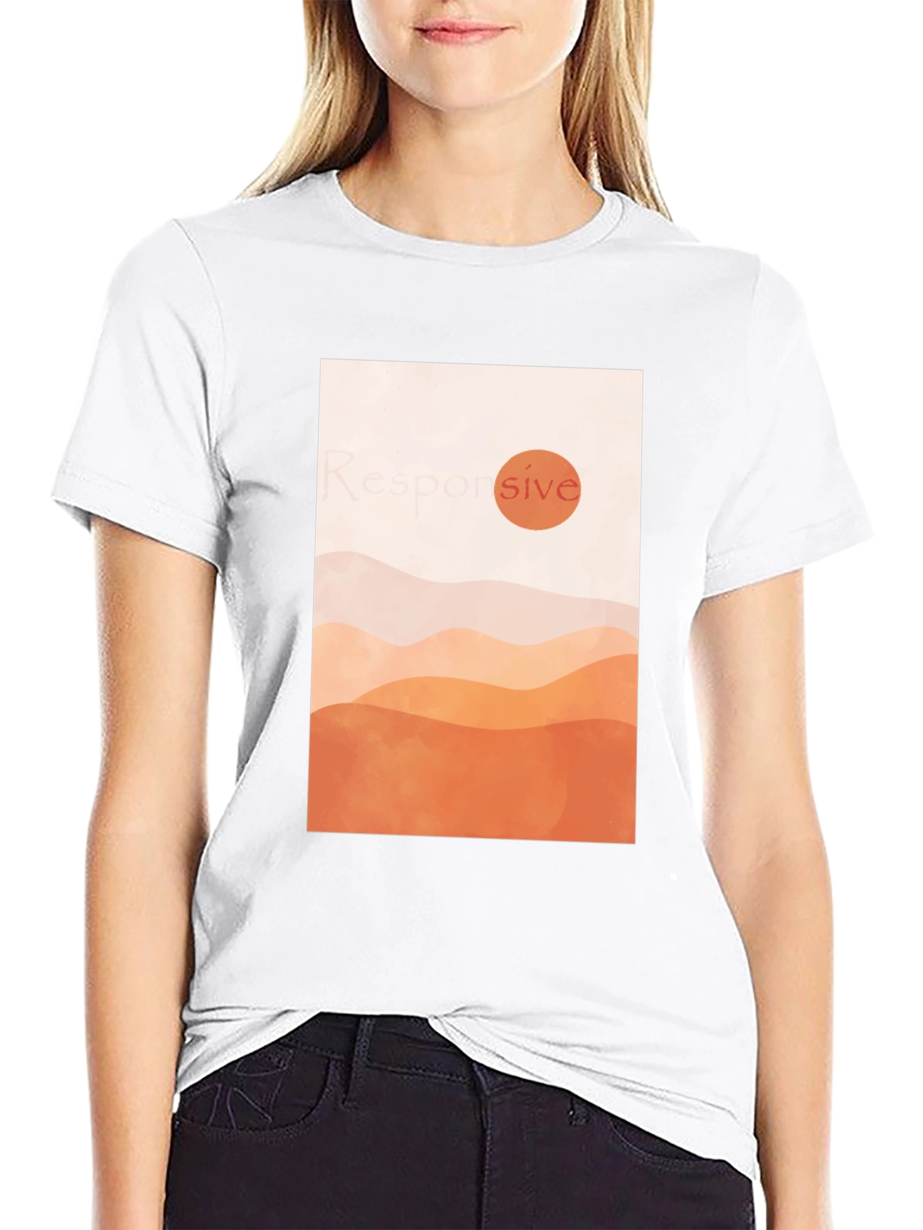 Minimalist Sunset Graphic T-Shirt