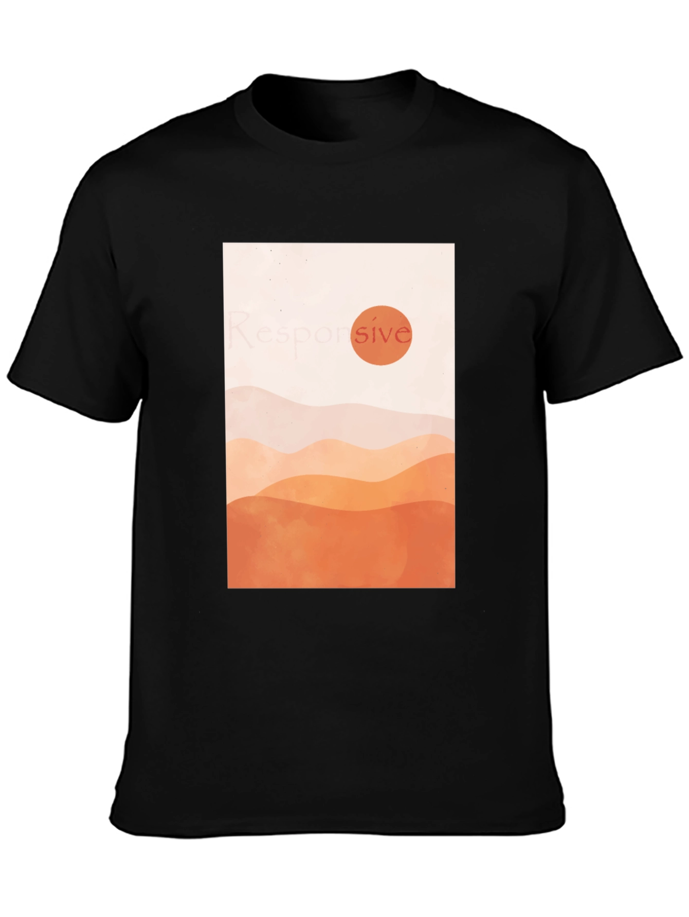 Minimalist Sunset Graphic T-Shirt