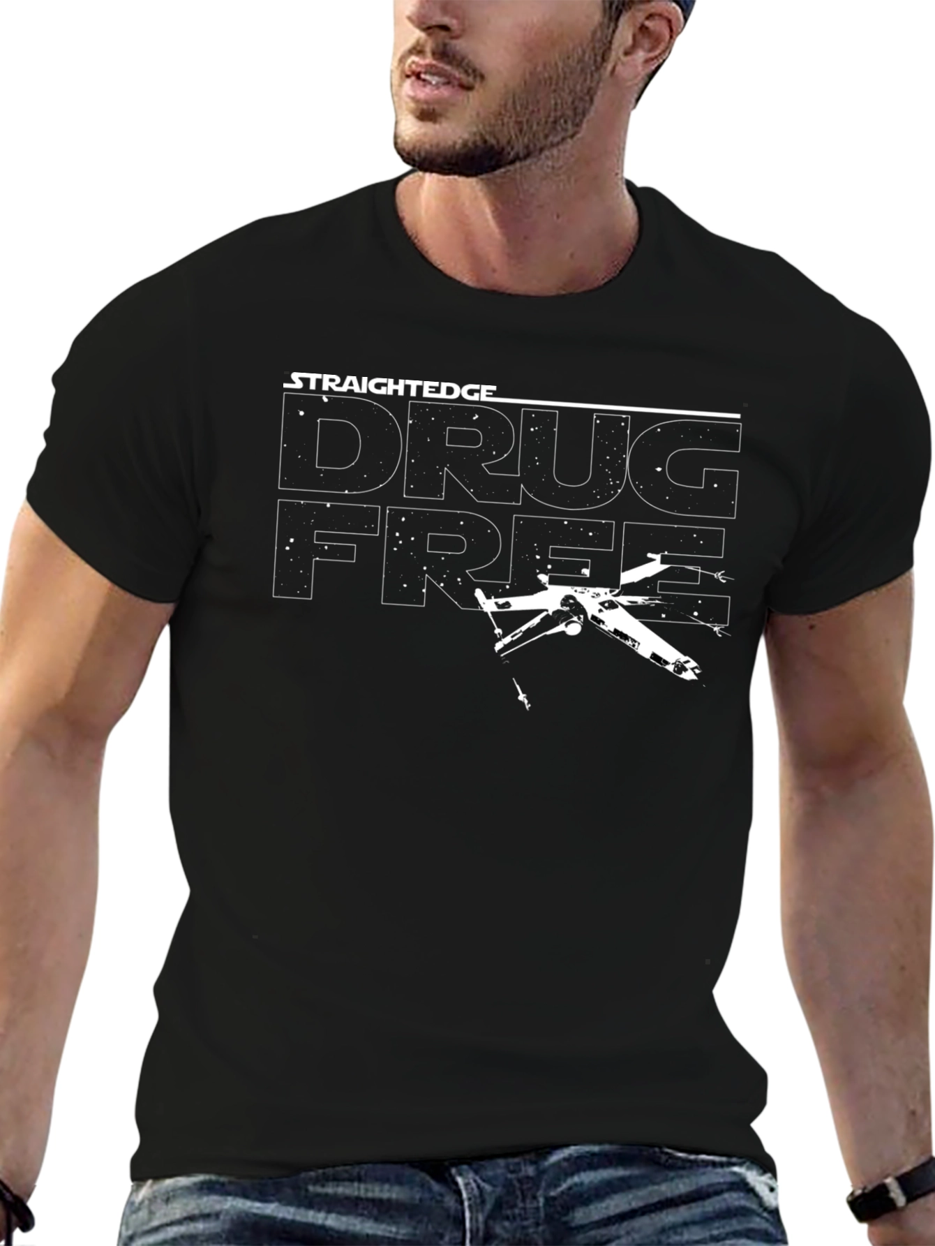 Straight Edge Drug Free Star Wars Style T-Shirt