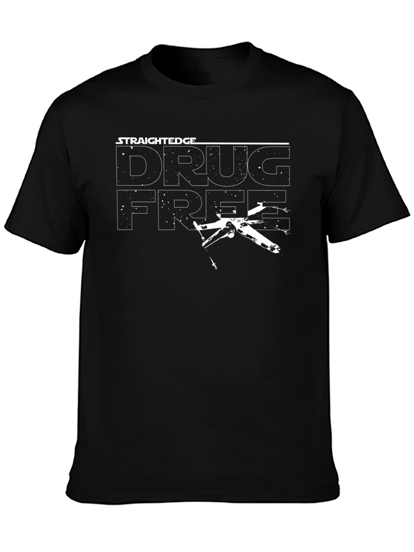Straight Edge Drug Free Star Wars Style T-Shirt