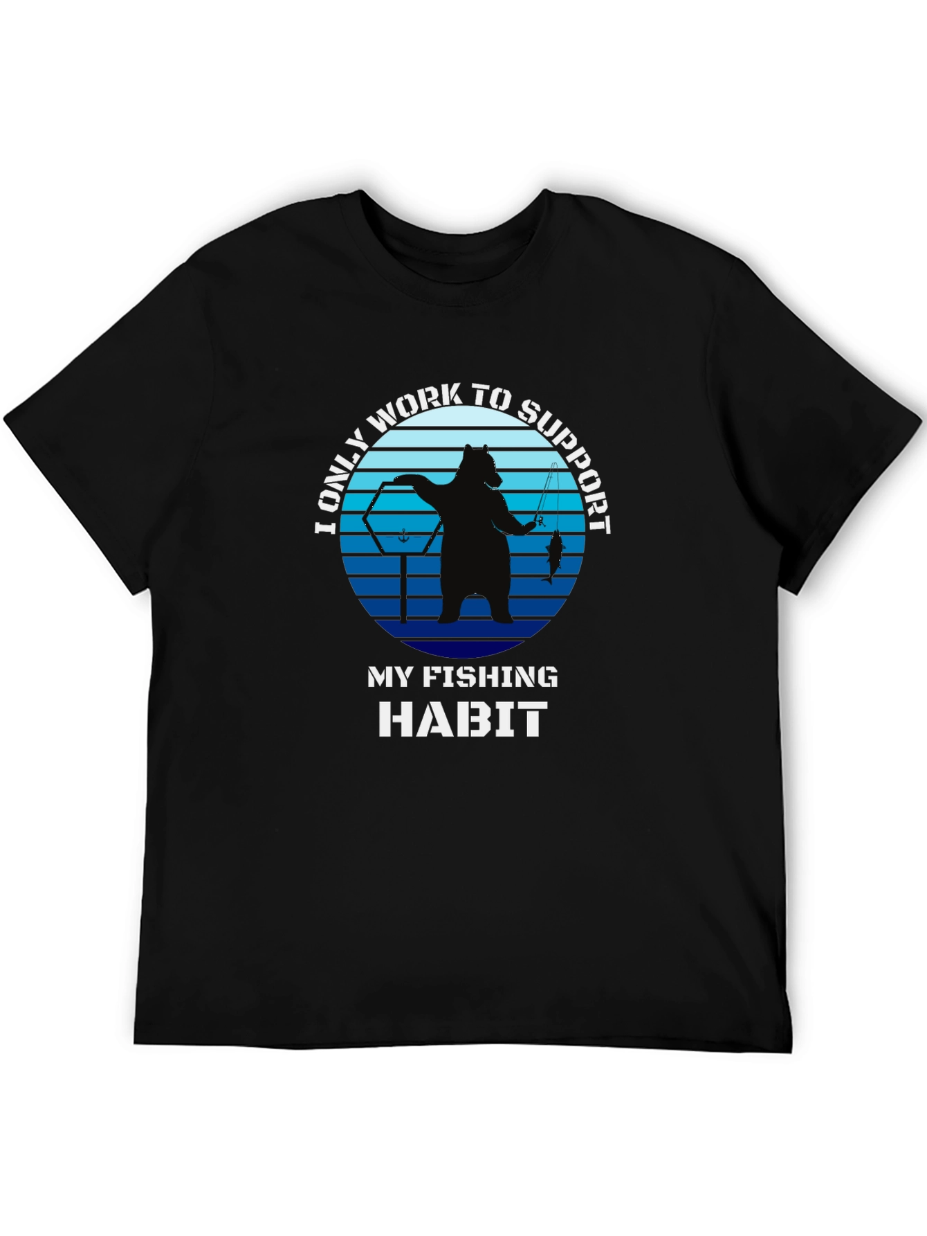 Fishing Habit T-Shirt - Bear Graphic