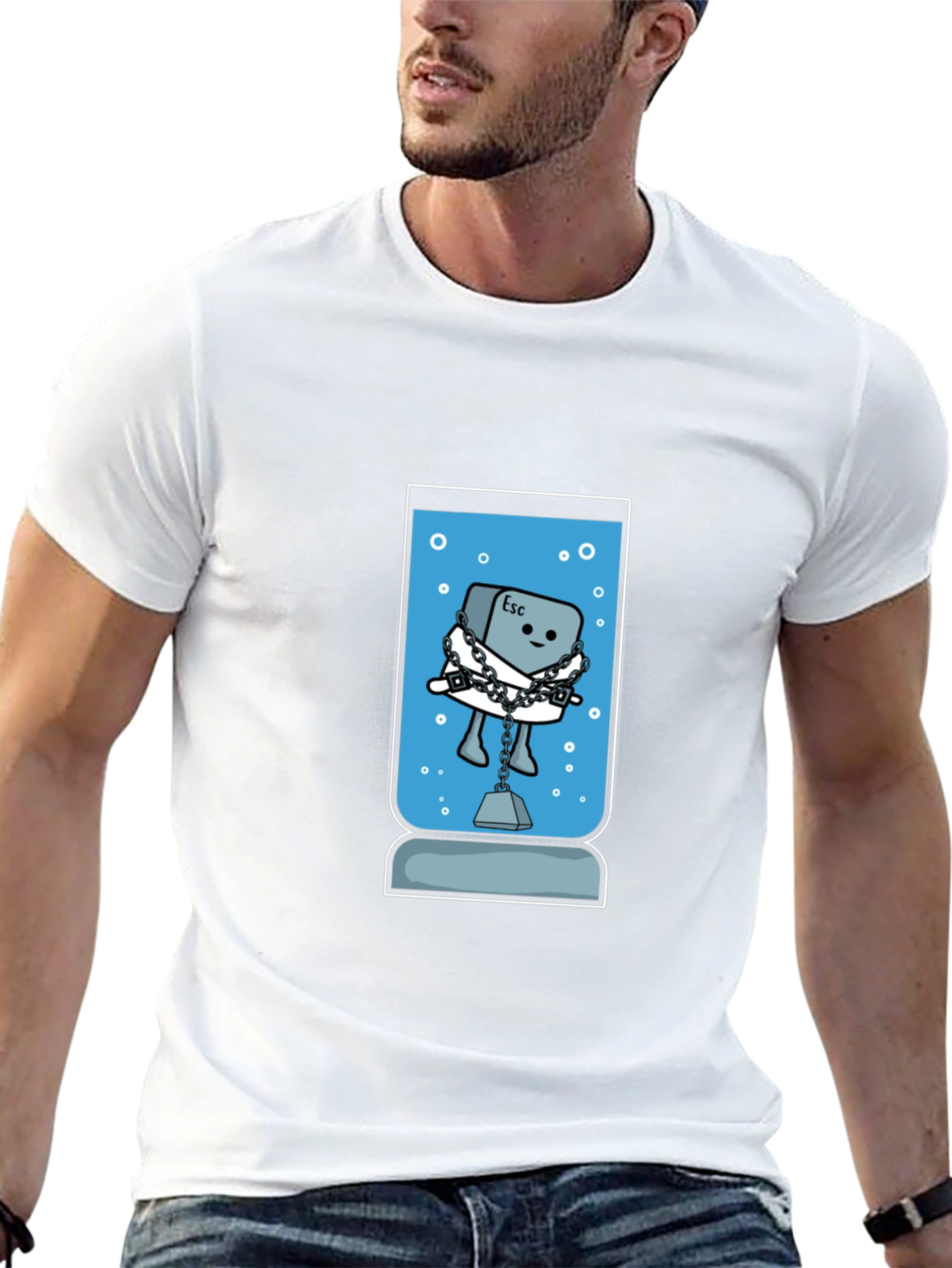 Esc Key Shackles T-Shirt - Programmer Humor