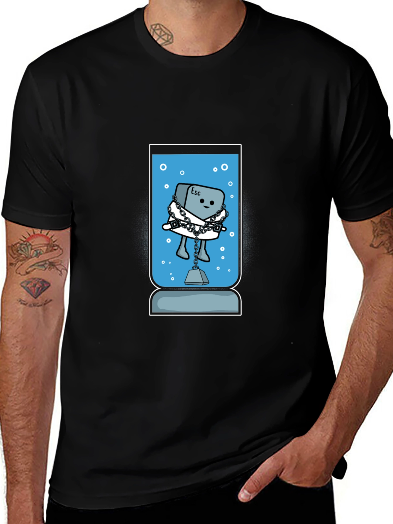 Esc Key Shackles T-Shirt - Programmer Humor
