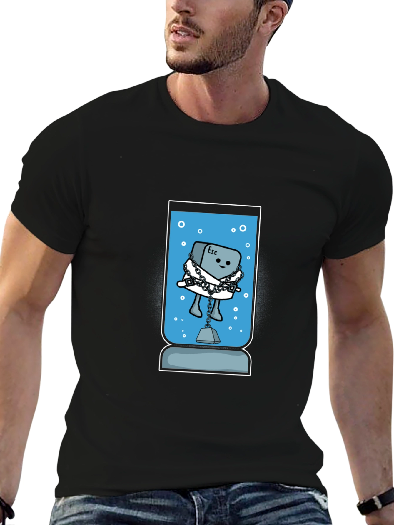 Esc Key Shackles T-Shirt - Programmer Humor