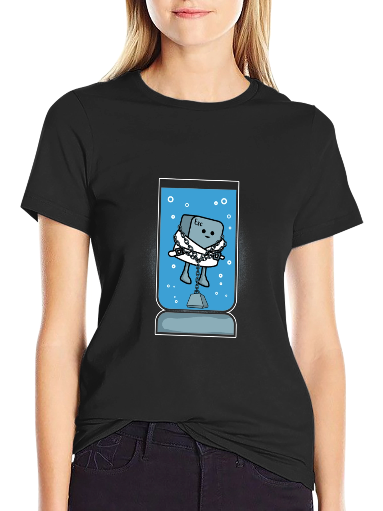 Esc Key Shackles T-Shirt - Programmer Humor