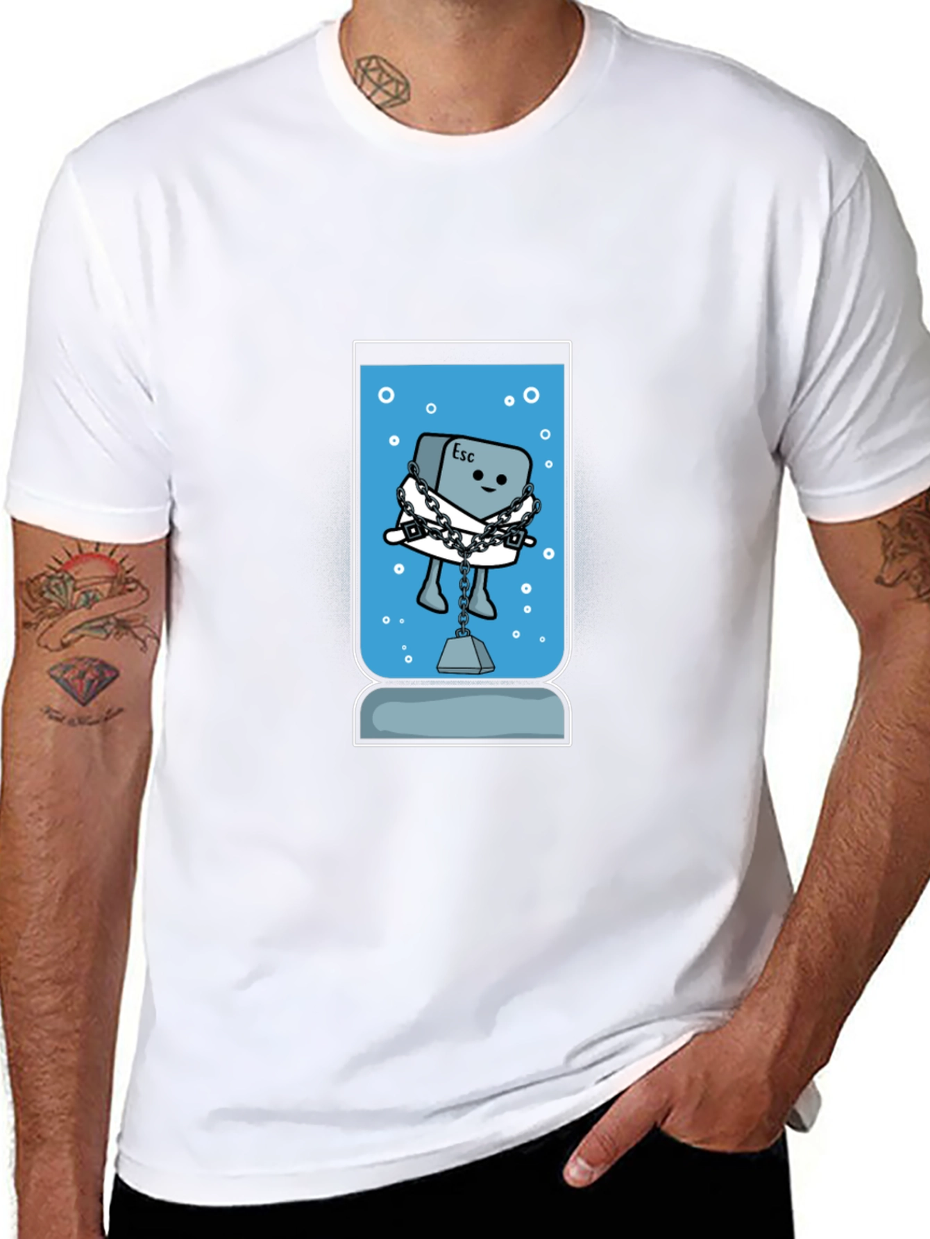 Esc Key Shackles T-Shirt - Programmer Humor