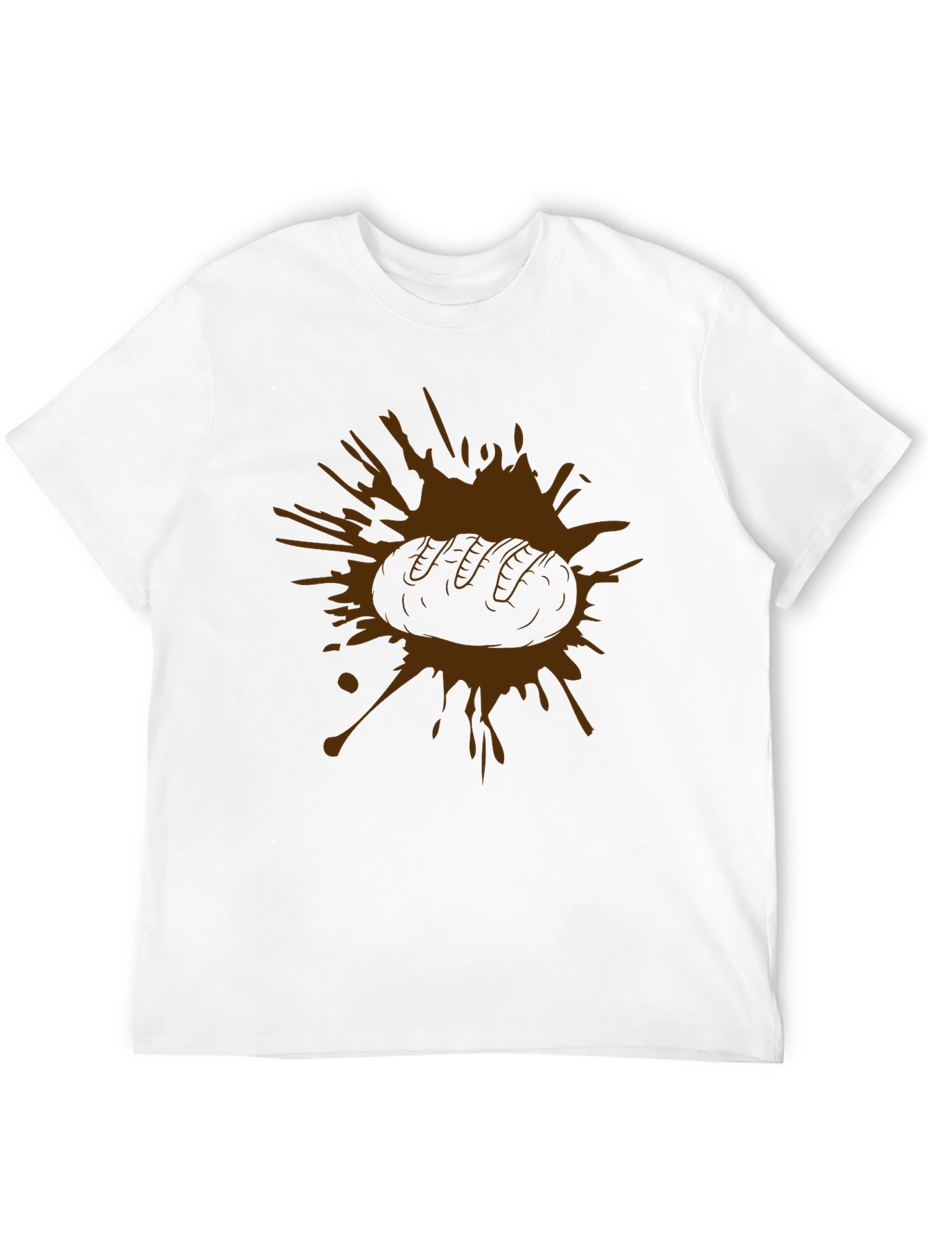 Mens Brown Bread Graphic Tee - Black