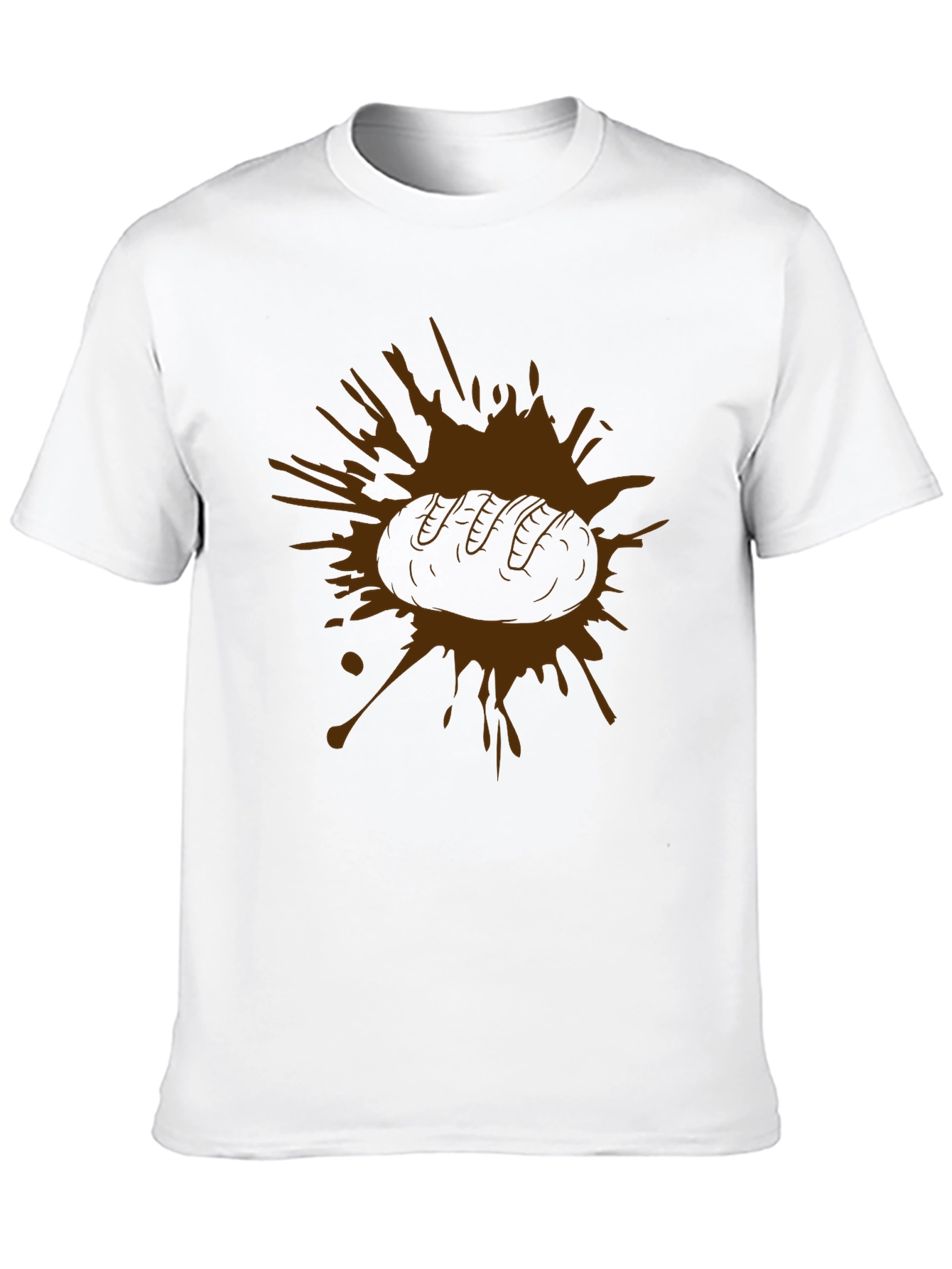 Mens Brown Bread Graphic Tee - Black
