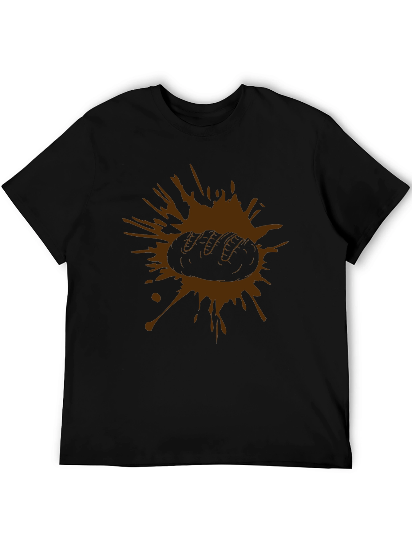 Mens Brown Bread Graphic Tee - Black