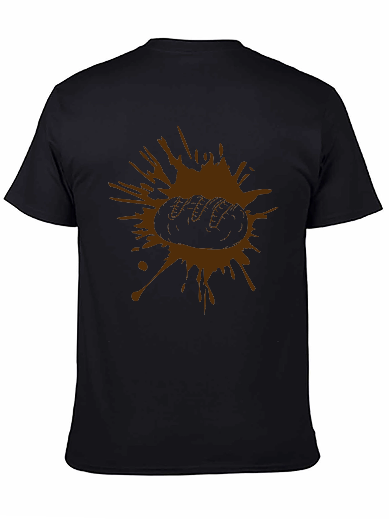 Mens Brown Bread Graphic Tee - Black