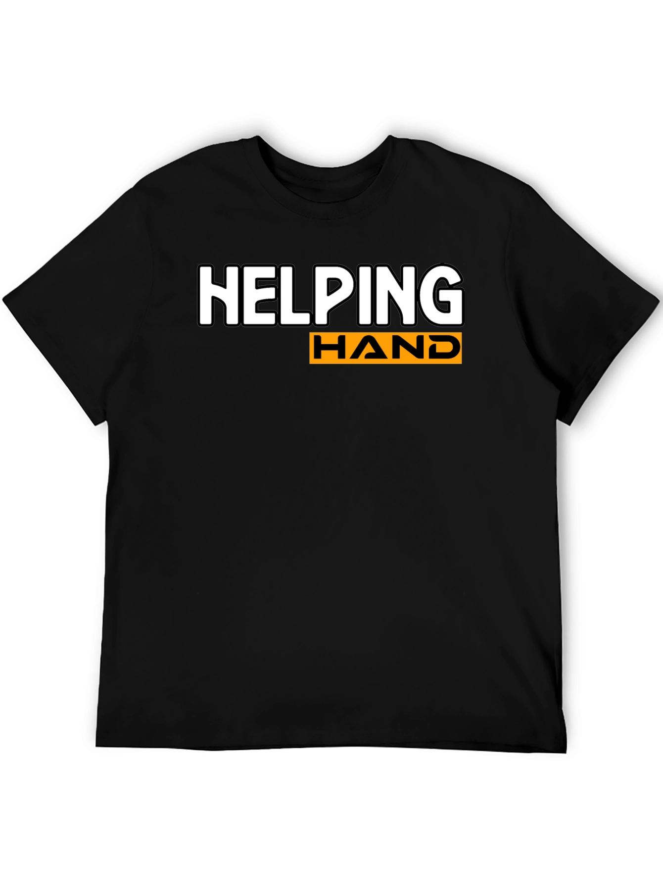 Helping Hand Graphic Print Black T-Shirt