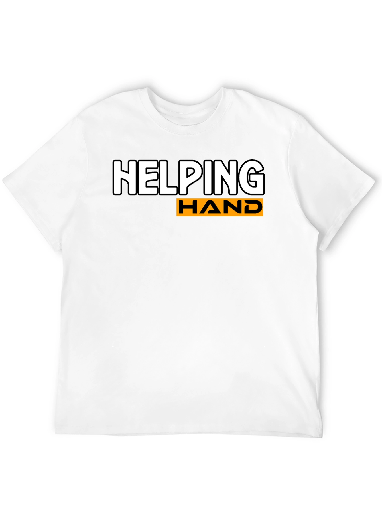Helping Hand Graphic Print Black T-Shirt