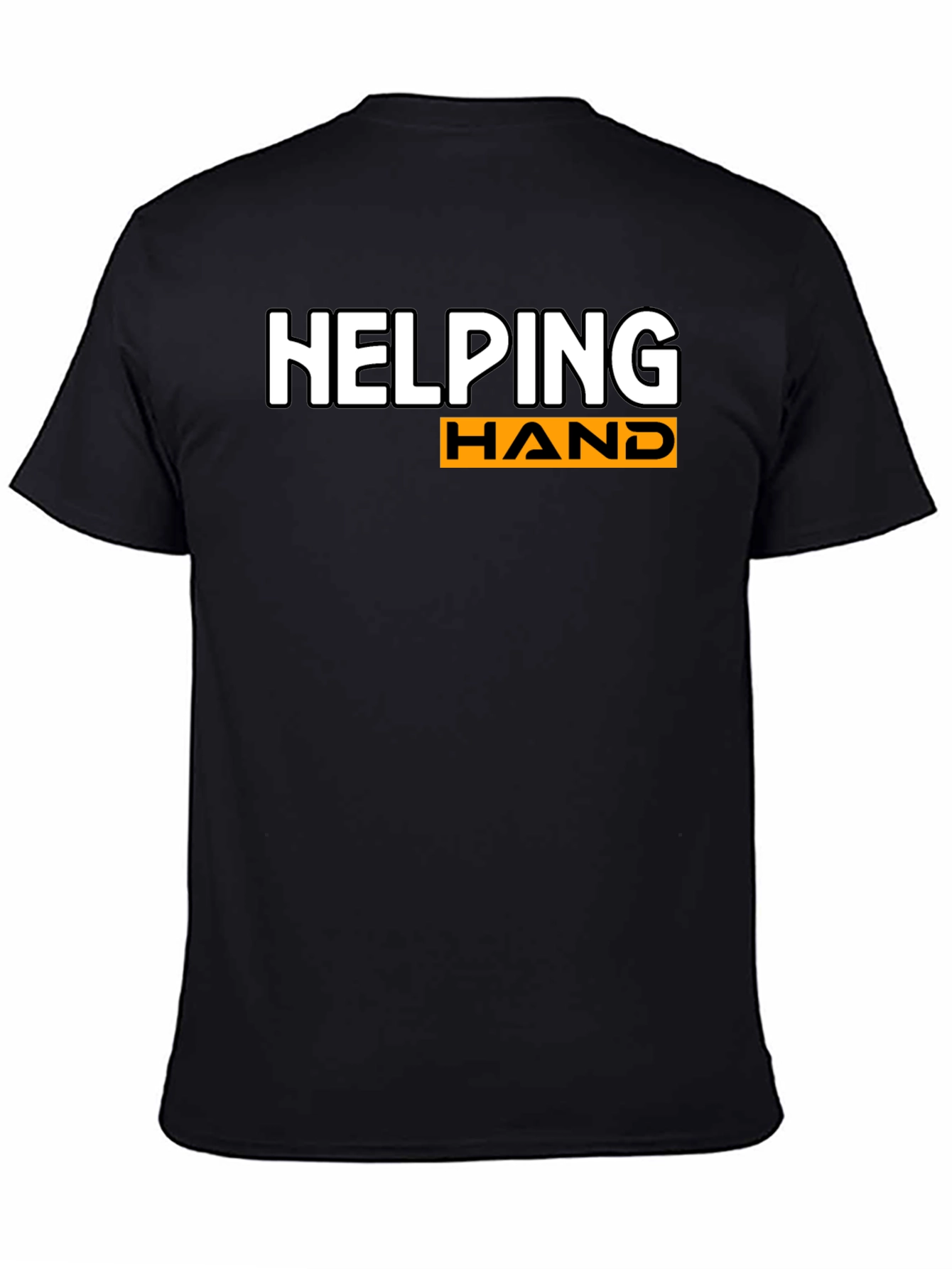 Helping Hand Graphic Print Black T-Shirt