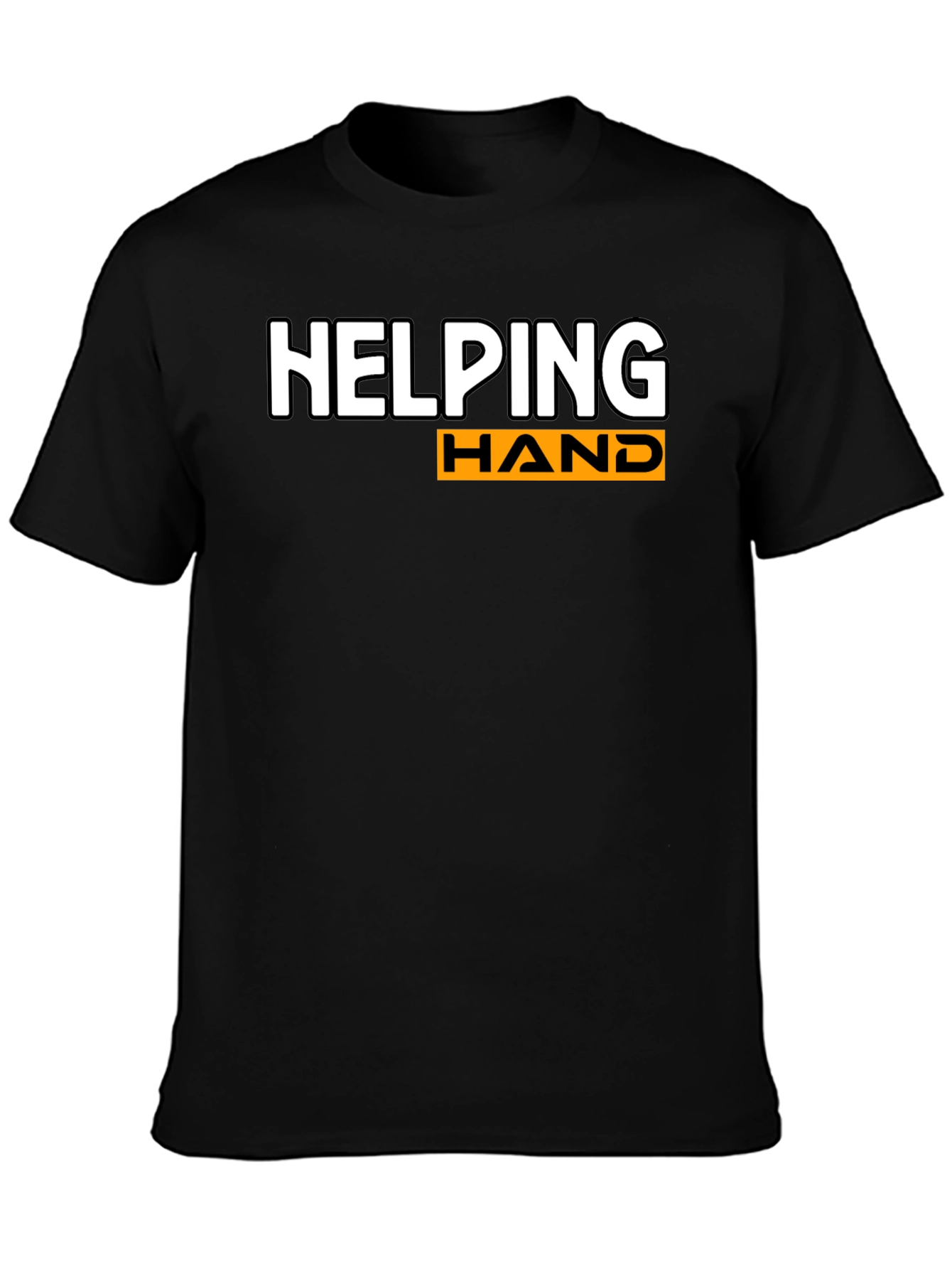 Helping Hand Graphic Print Black T-Shirt