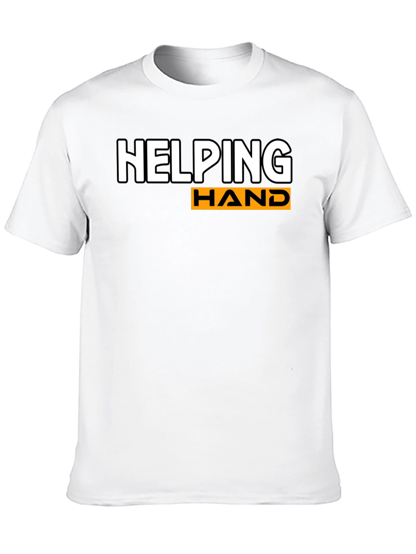 Helping Hand Graphic Print Black T-Shirt