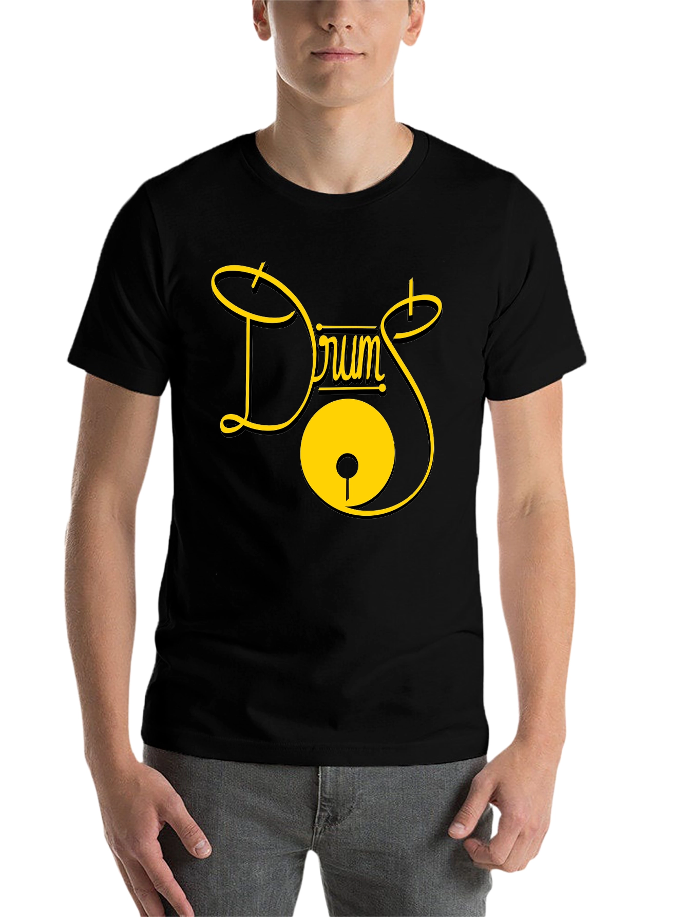 Drums Graphic Tee - Stylish Musician T-Shirt
