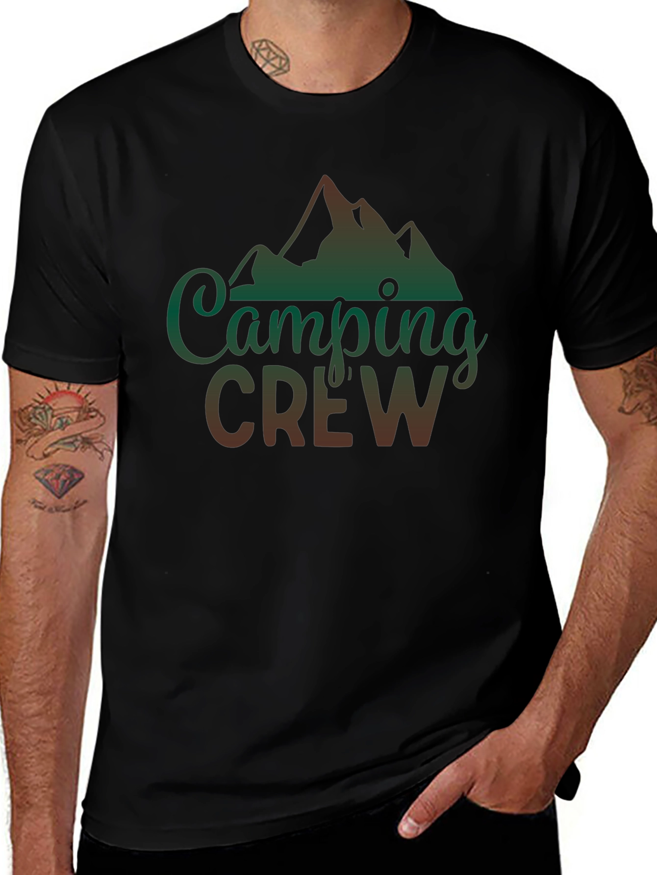 Camping Crew Graphic Tee - Outdoor Adventure Shirt