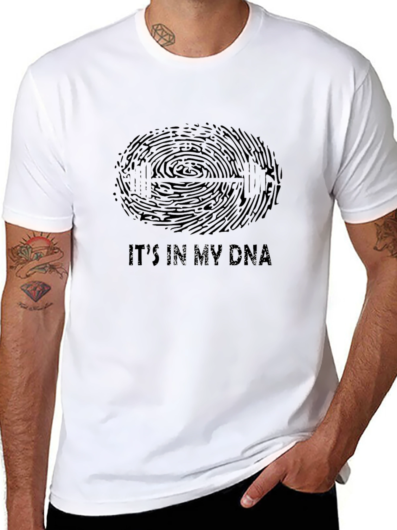 Fitness DNA Black Graphic T-Shirt