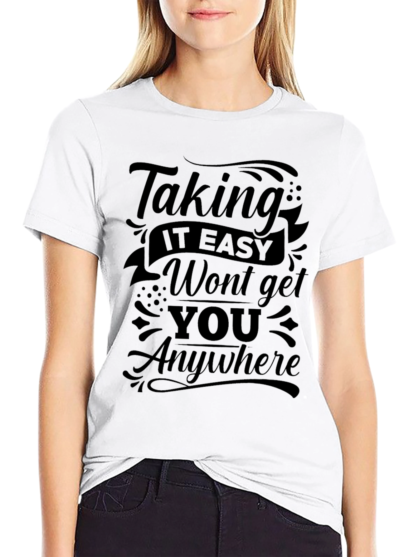 Motivational Black Graphic T-Shirt