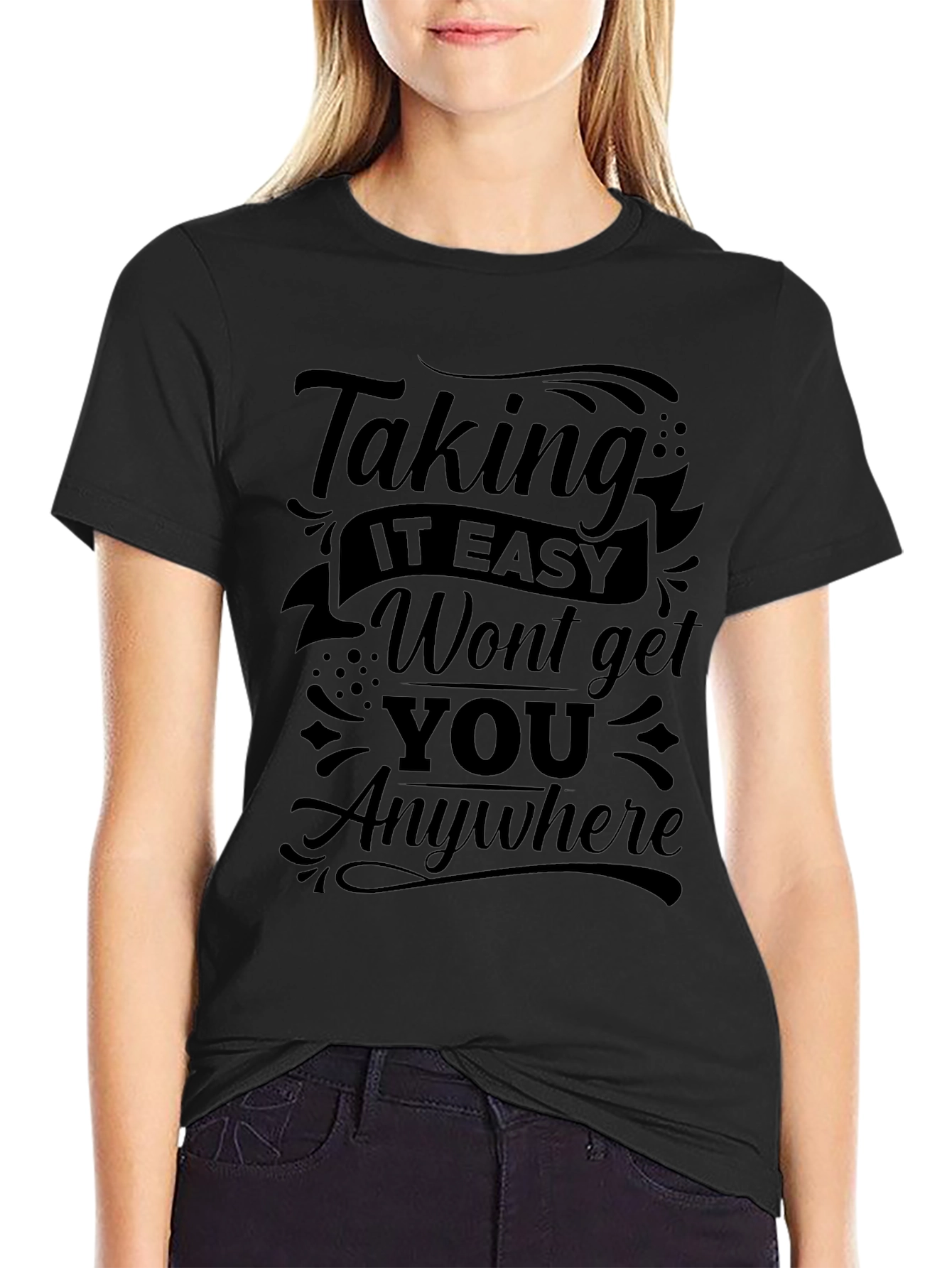 Motivational Black Graphic T-Shirt