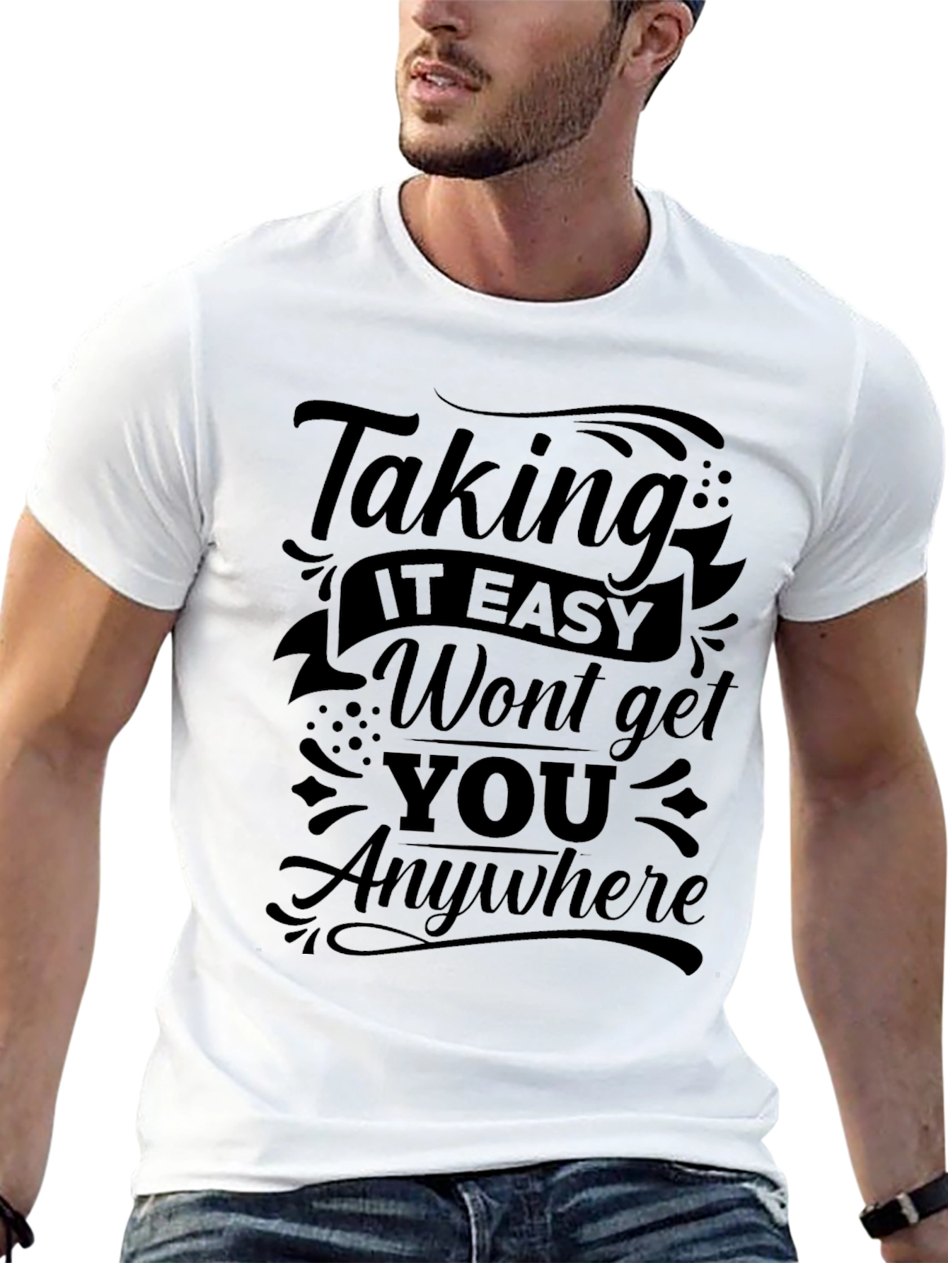 Motivational Black Graphic T-Shirt