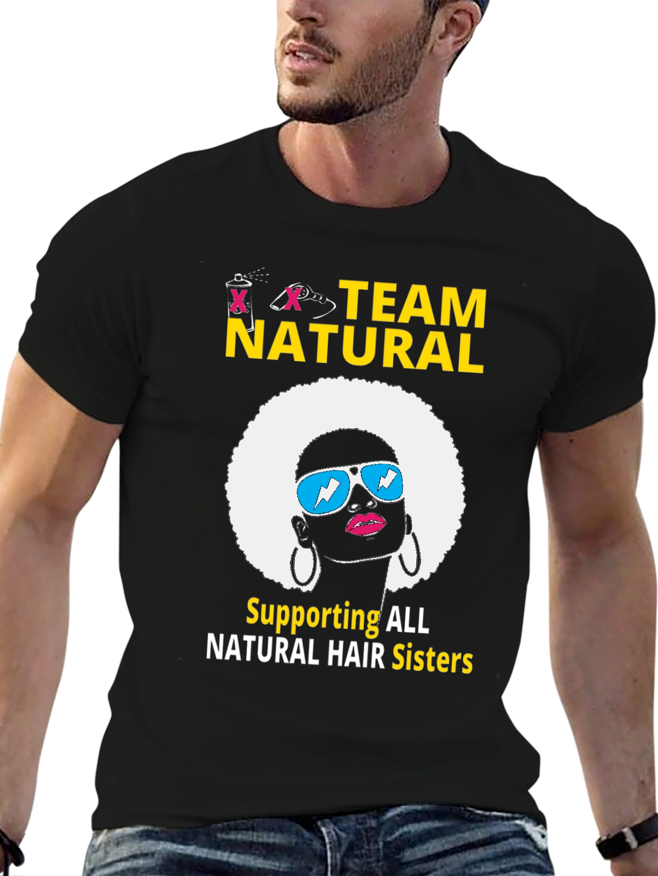 Team Natural Hair T-Shirt - Afro Sister Support