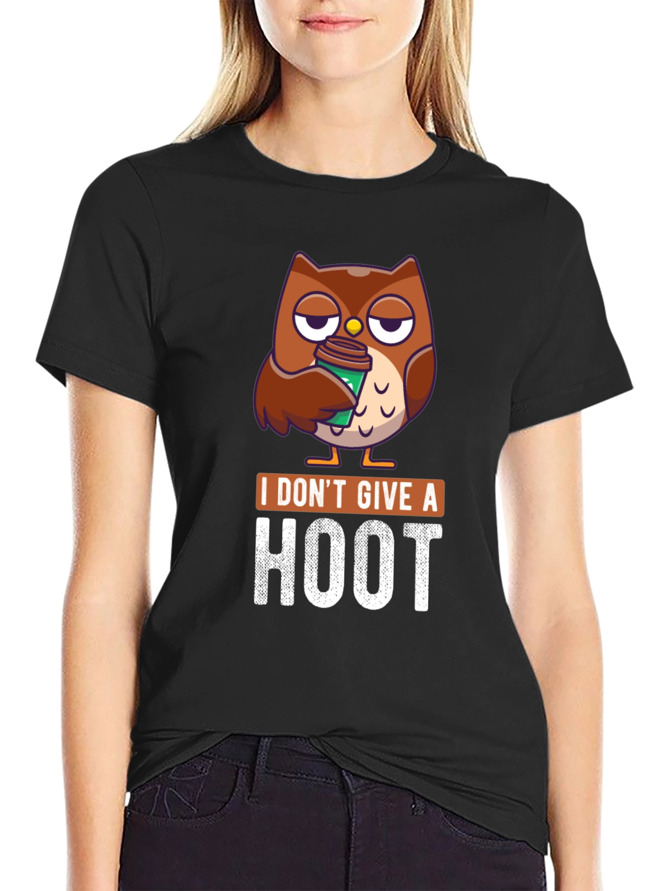 I Dont Give a Hoot Owl Coffee T-Shirt