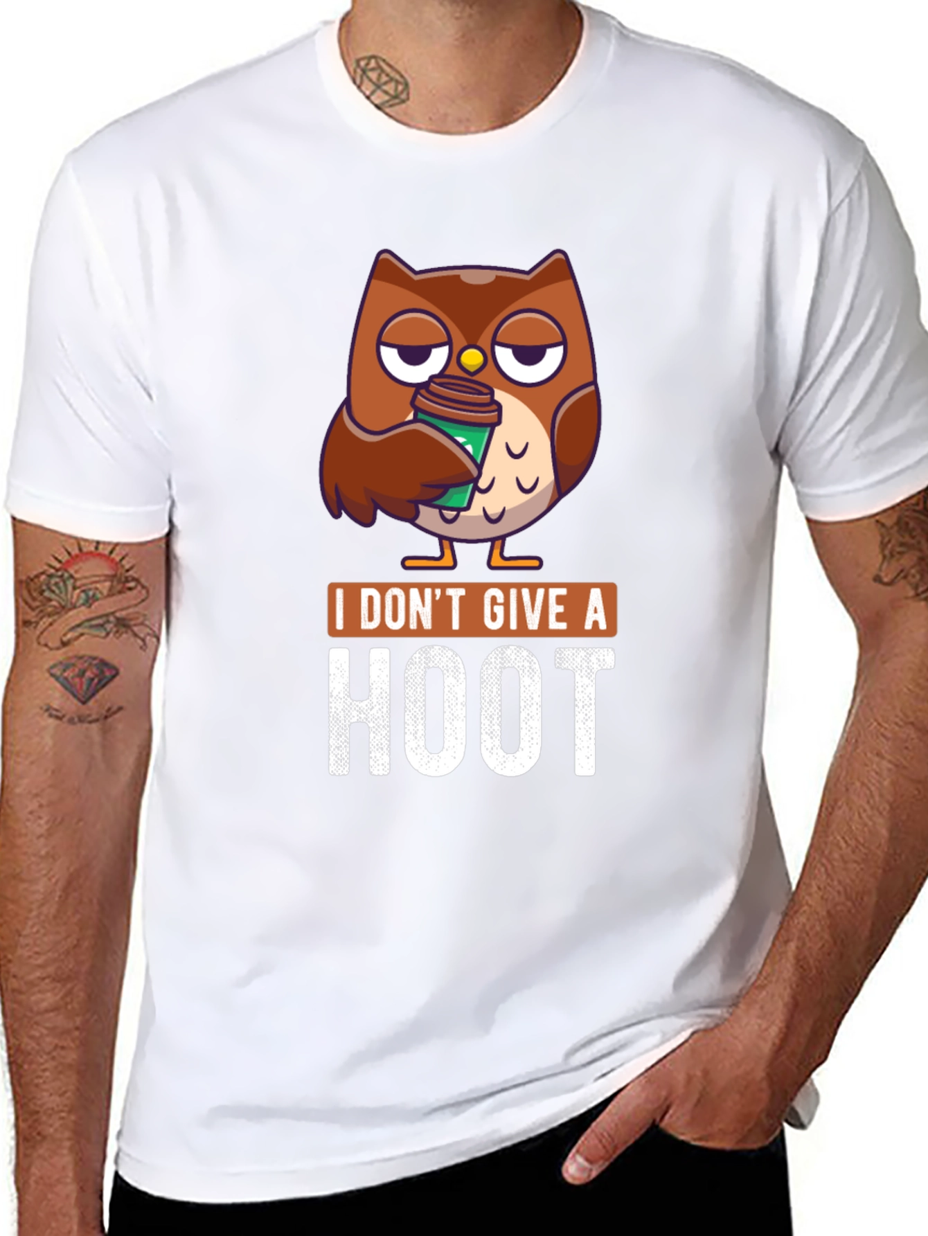 I Dont Give a Hoot Owl Coffee T-Shirt