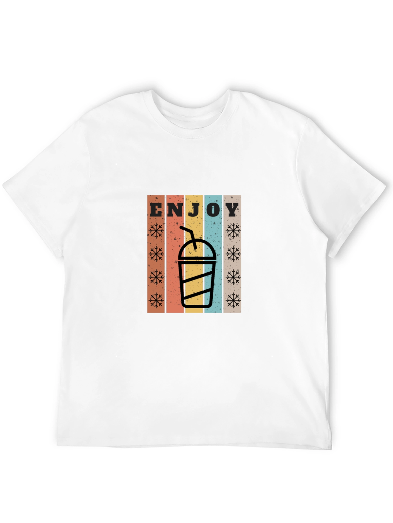 Retro Enjoy Drink Black T-Shirt