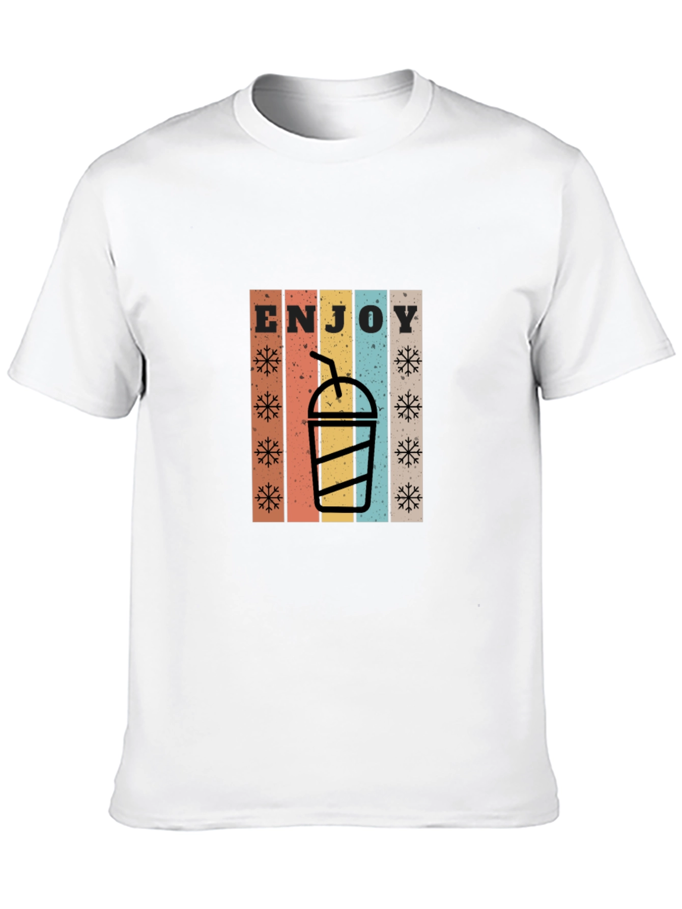 Retro Enjoy Drink Black T-Shirt