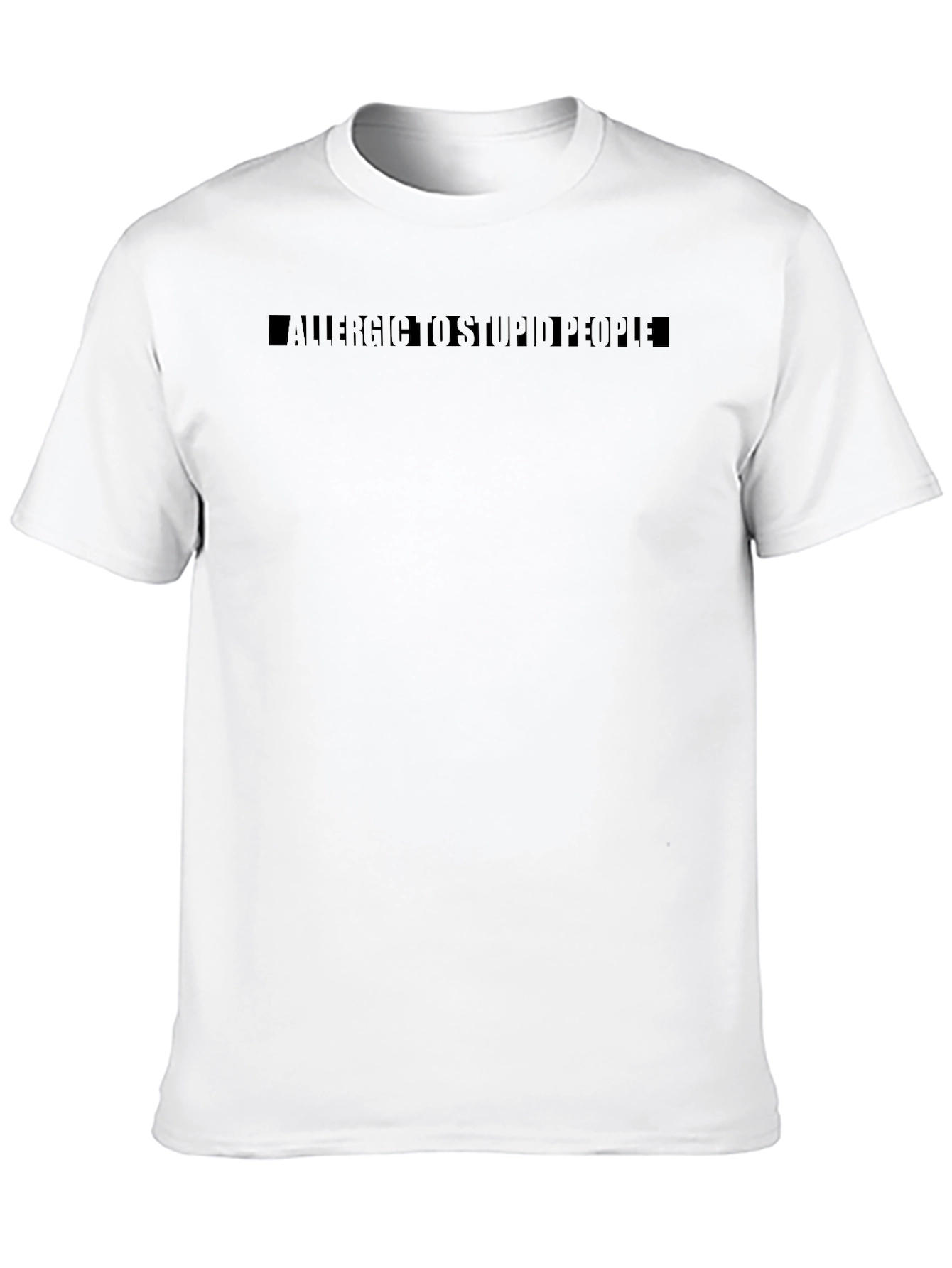 Allergic To Stupid People Black T-Shirt