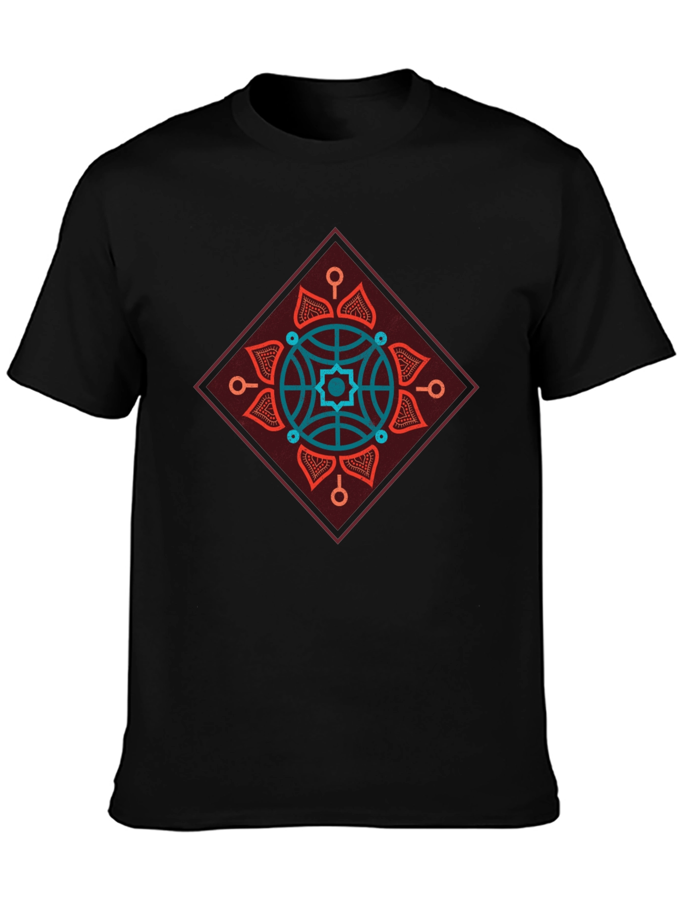 Geometric Mandala Graphic Tee - Modern Style