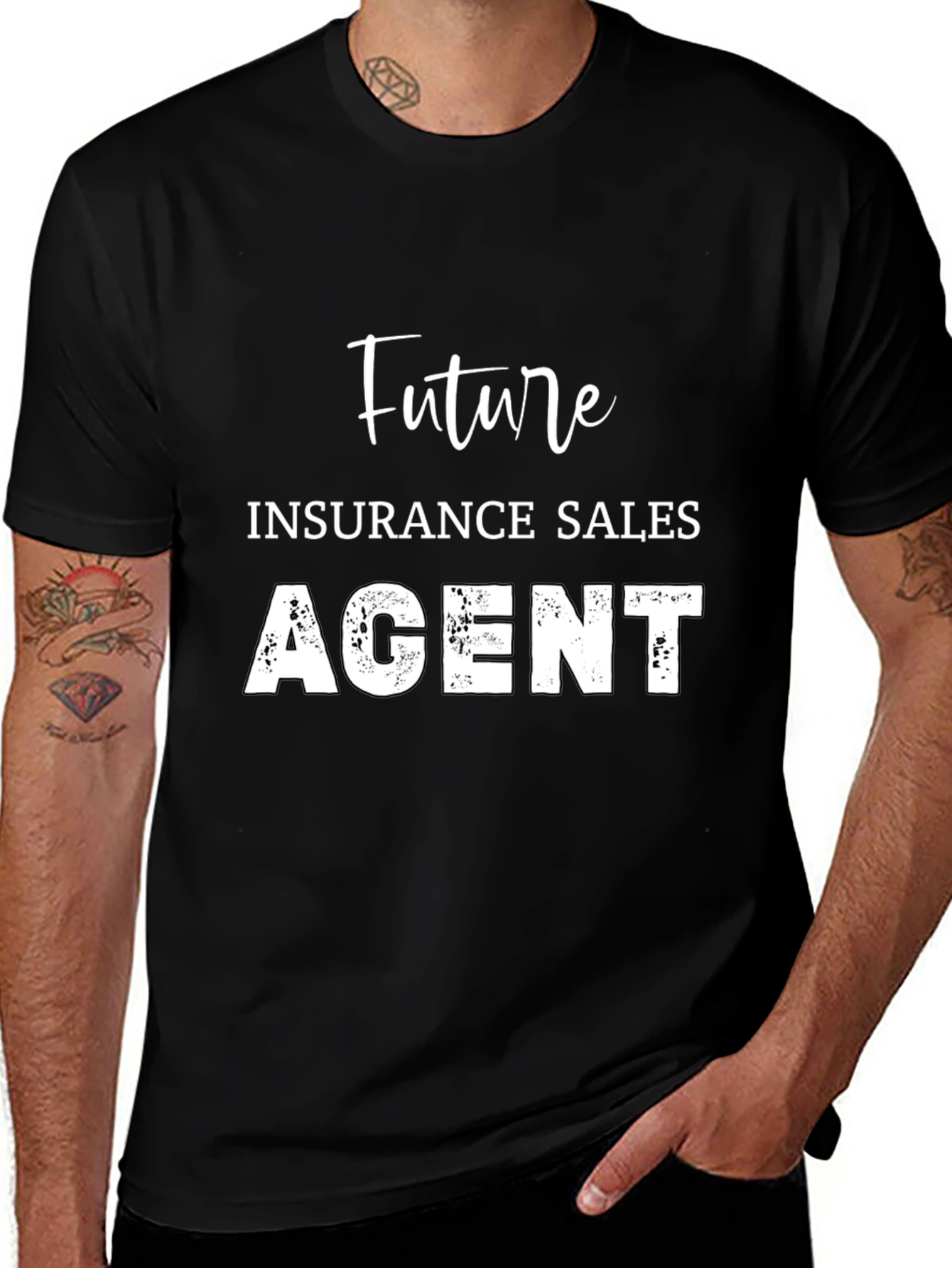 Future Insurance Sales Agent Black T-Shirt