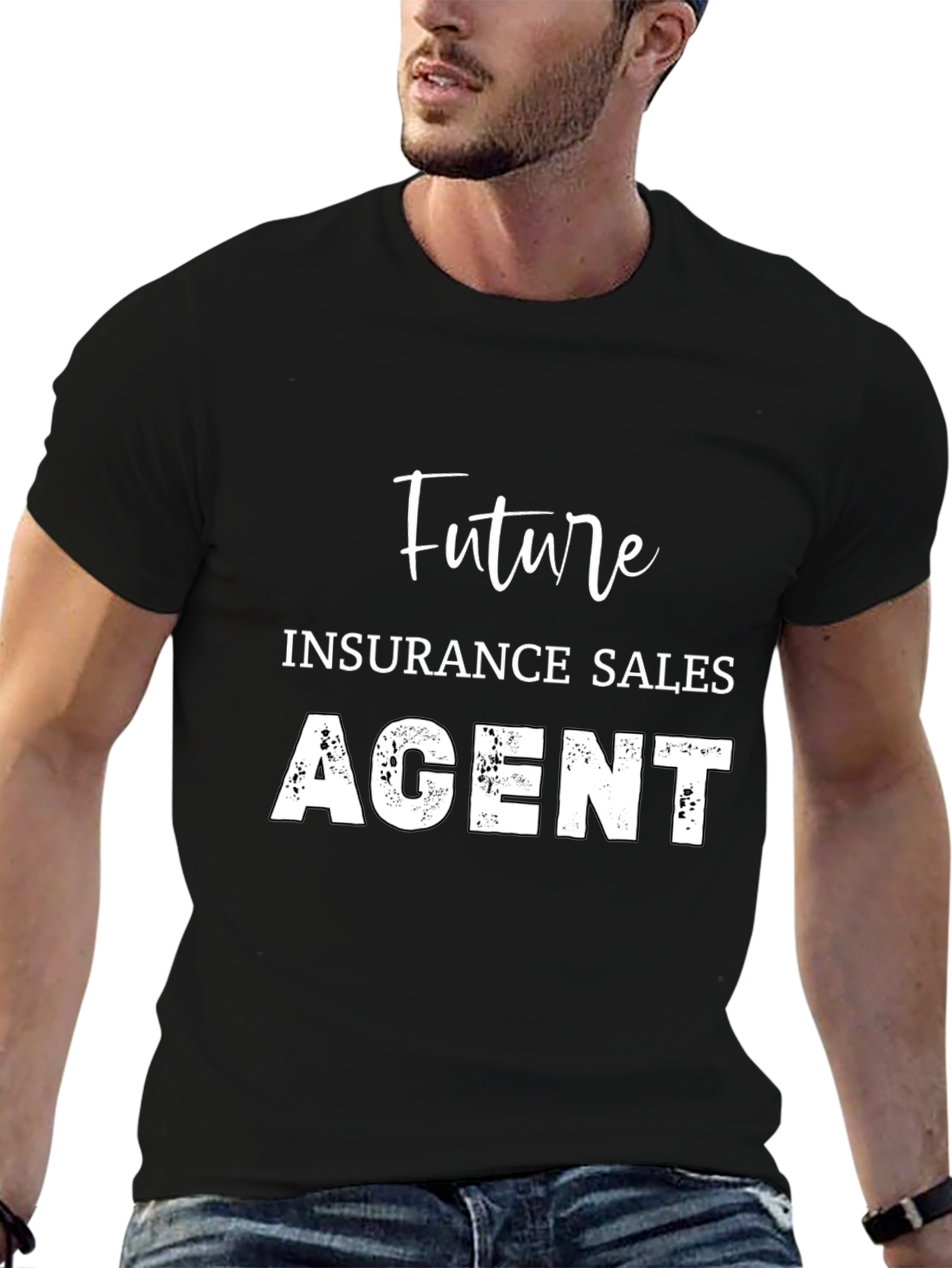 Future Insurance Sales Agent Black T-Shirt