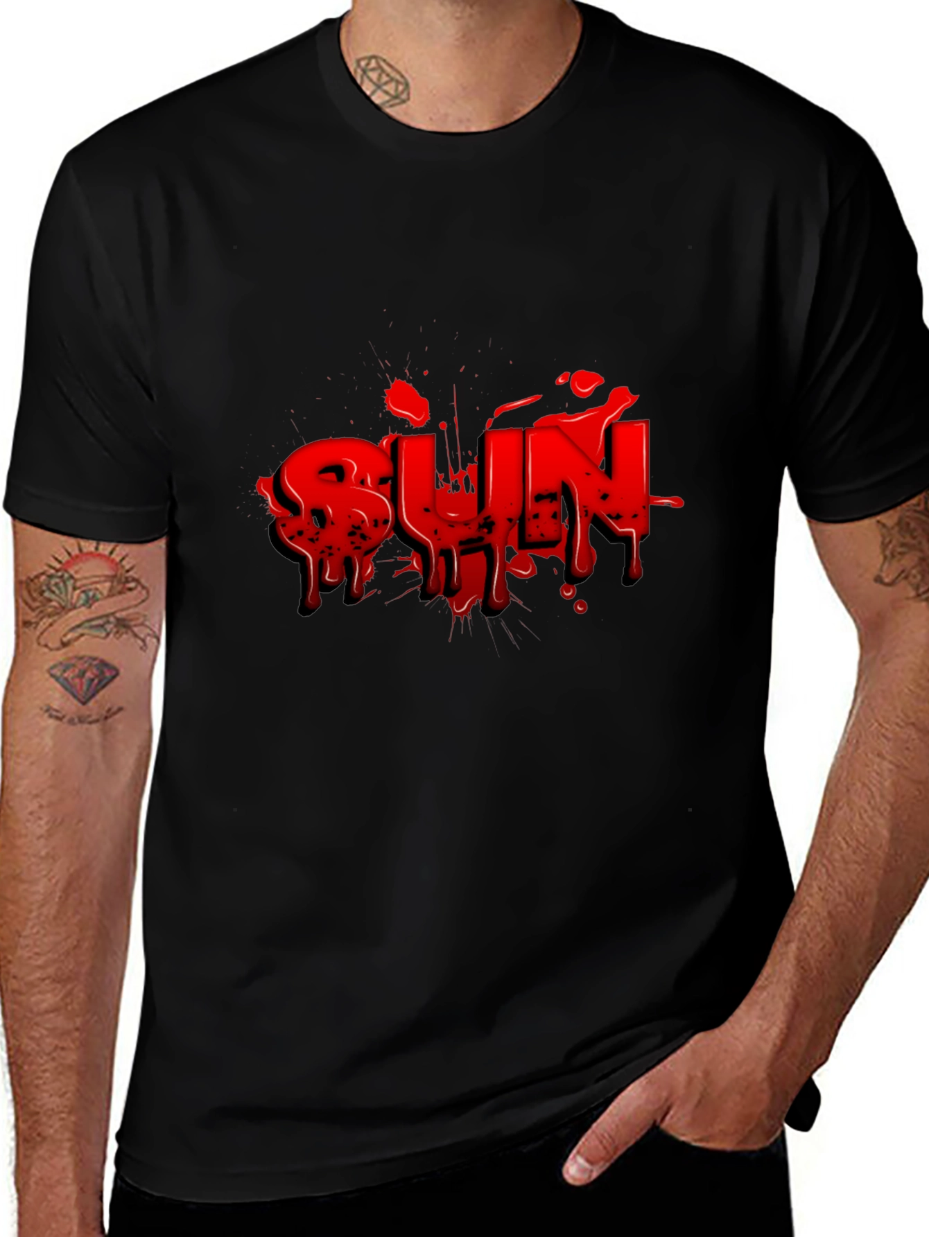 Bold RUN Graphic Tee - Black