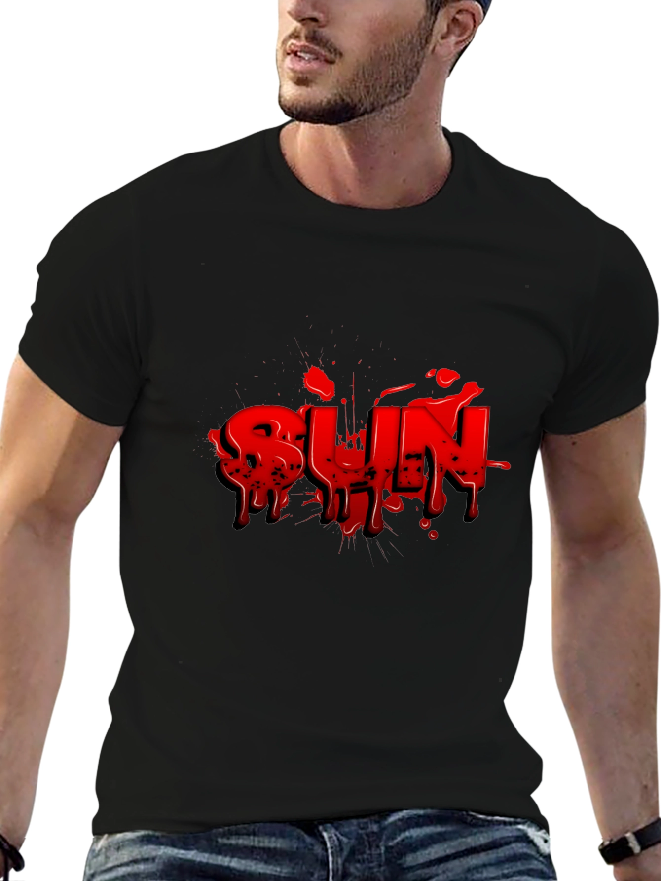 Bold RUN Graphic Tee - Black