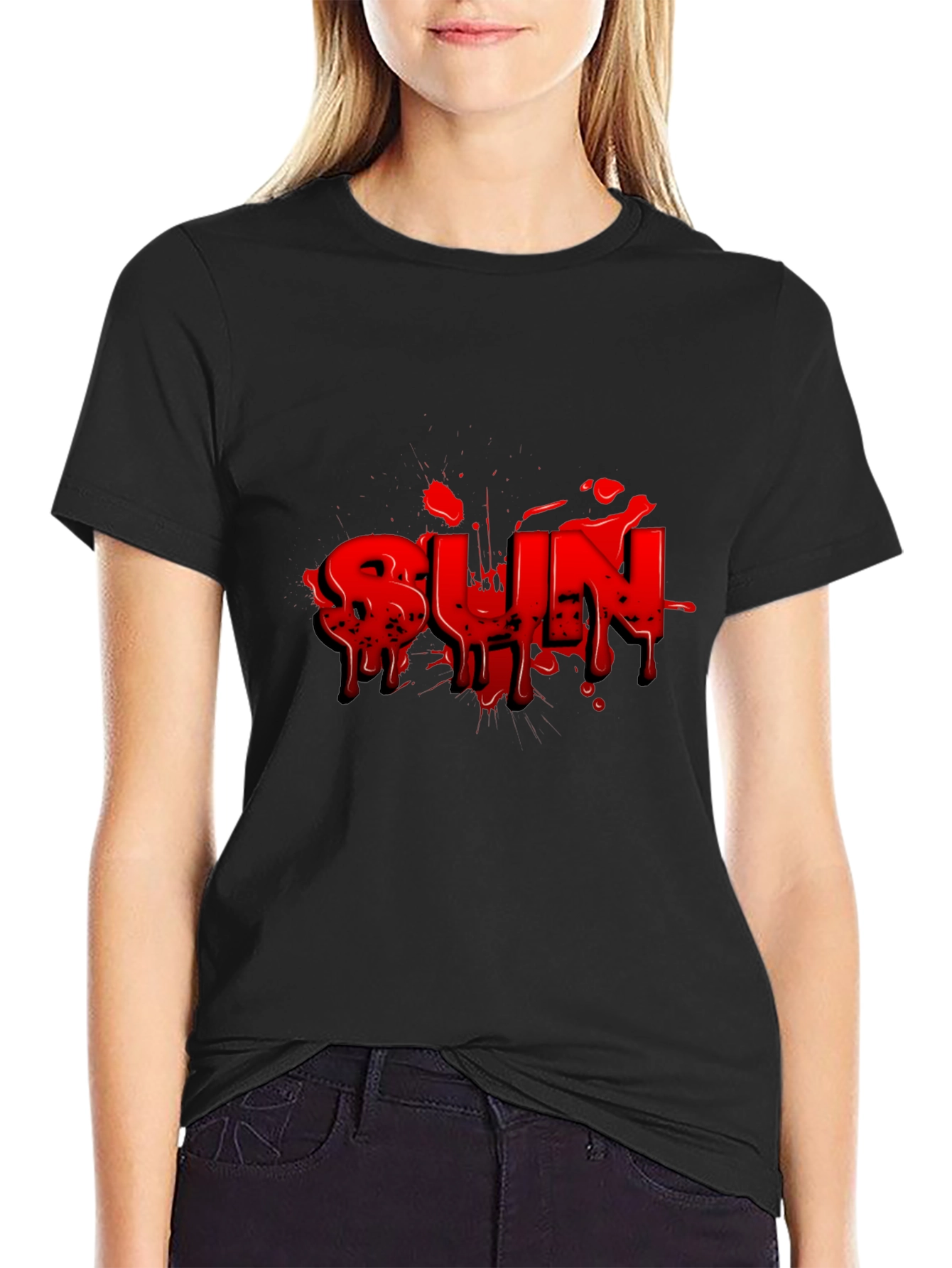 Bold RUN Graphic Tee - Black